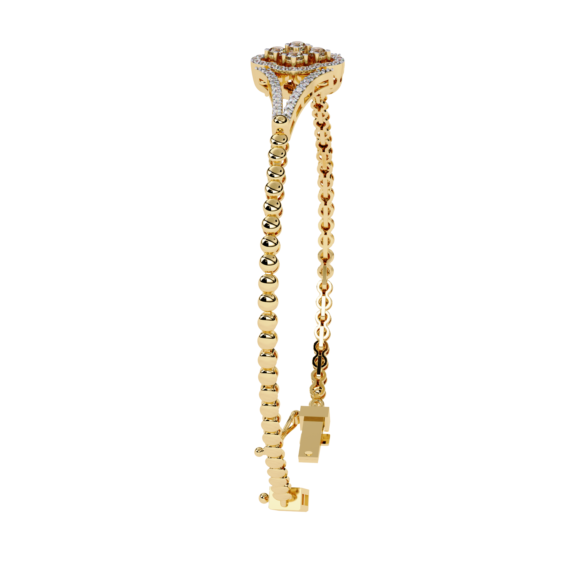 Buy Lab Grown Diamond Kada Bracelet Online India