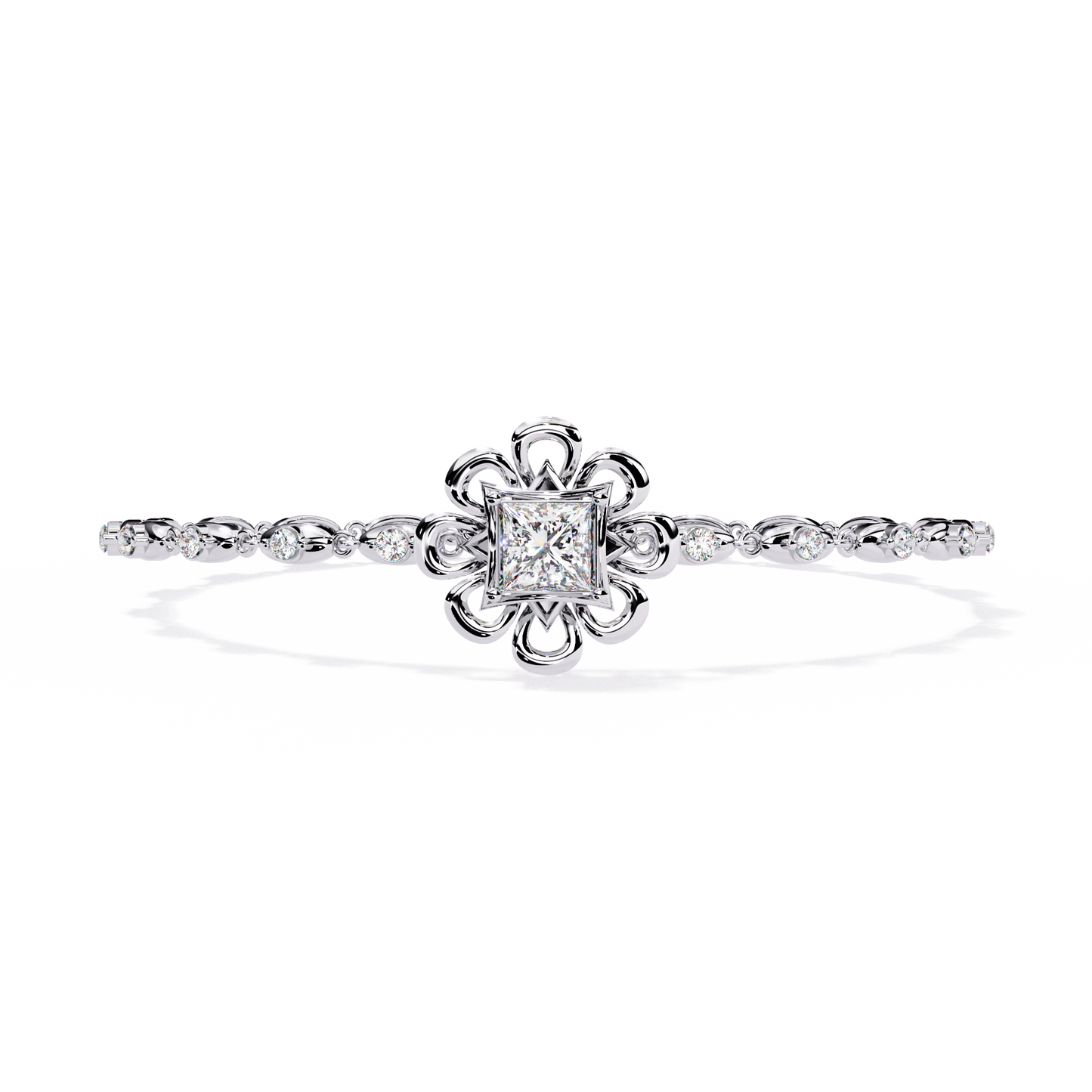 Round Lab Grown Diamonds Bracelet with