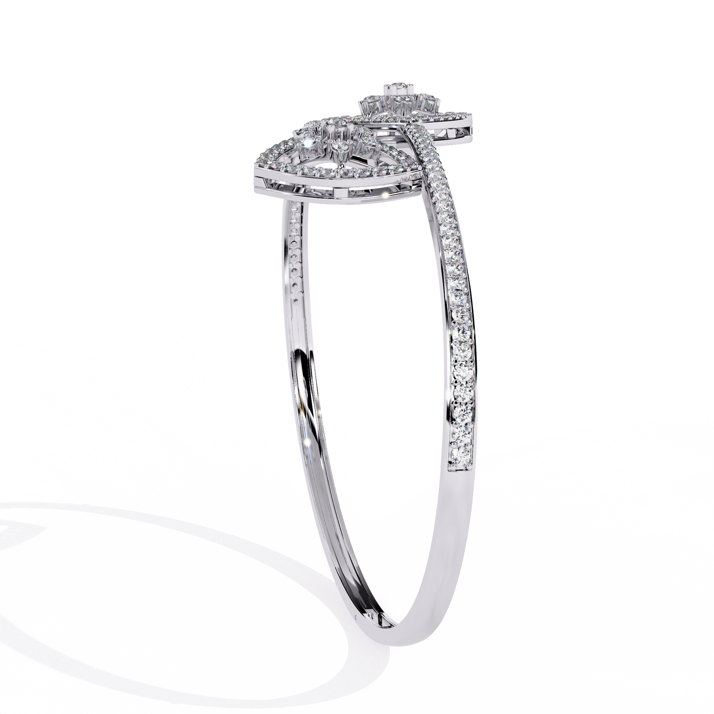 Flora Round Lab Grown Diamonds Bangle Bracelet