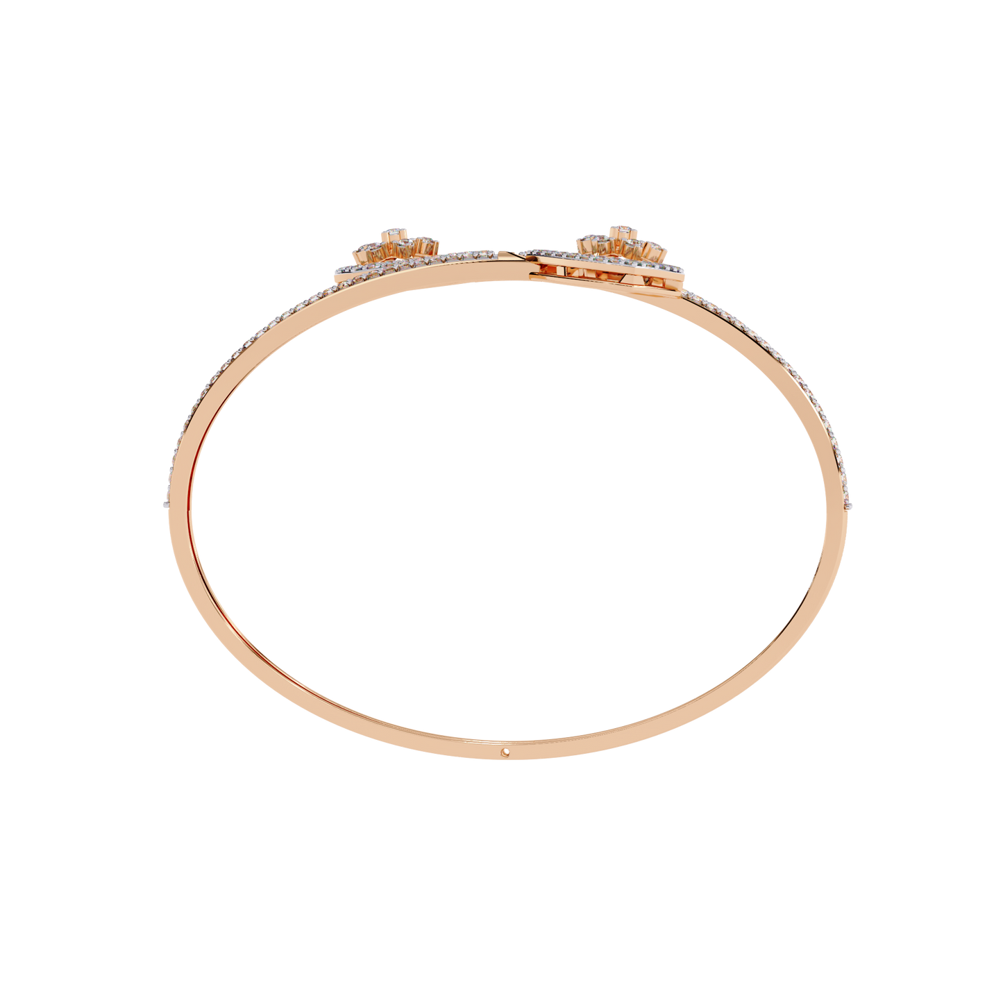Flora Round Lab Grown Diamonds Bangle Bracelet