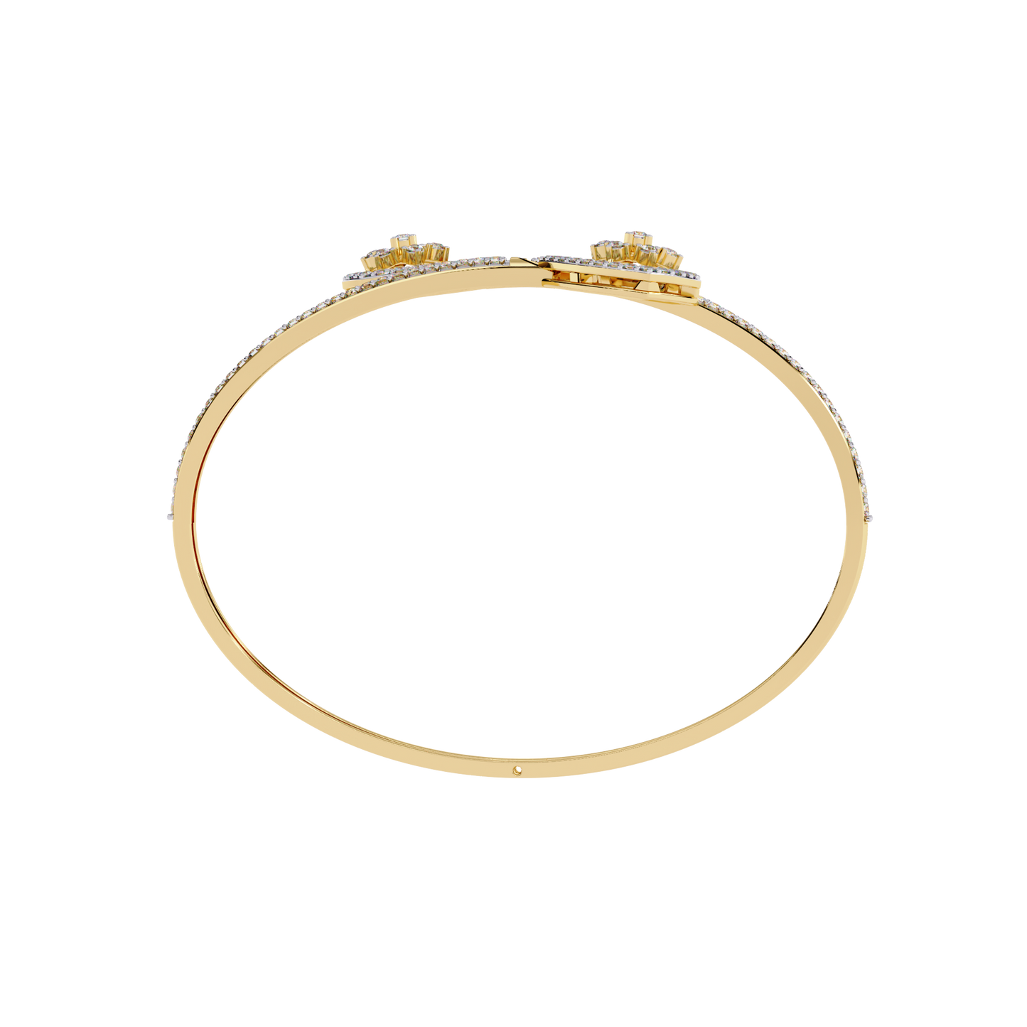 Flora Round Lab Grown Diamonds Bangle Bracelet