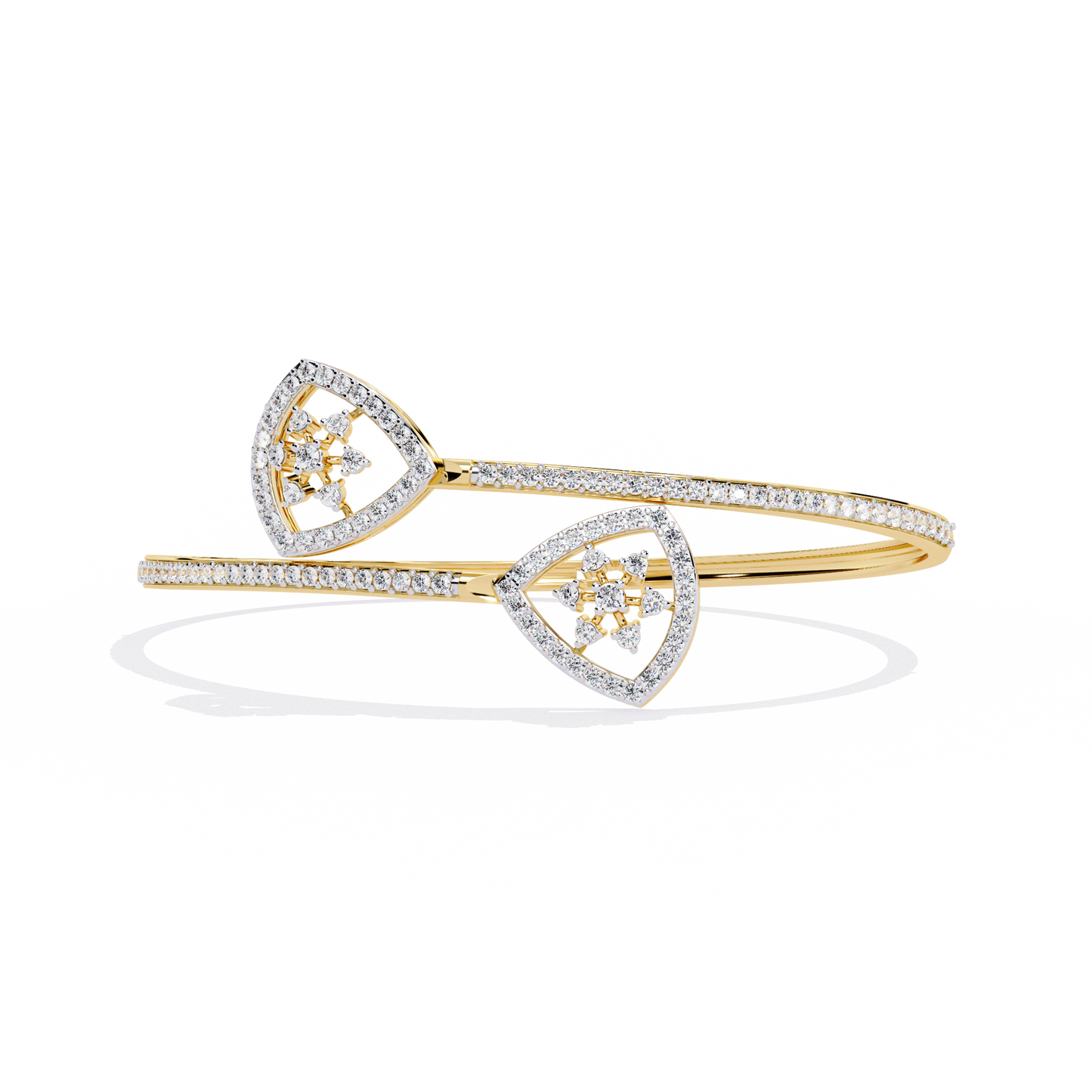 Flora Round Lab Grown Diamonds Bangle Bracelet