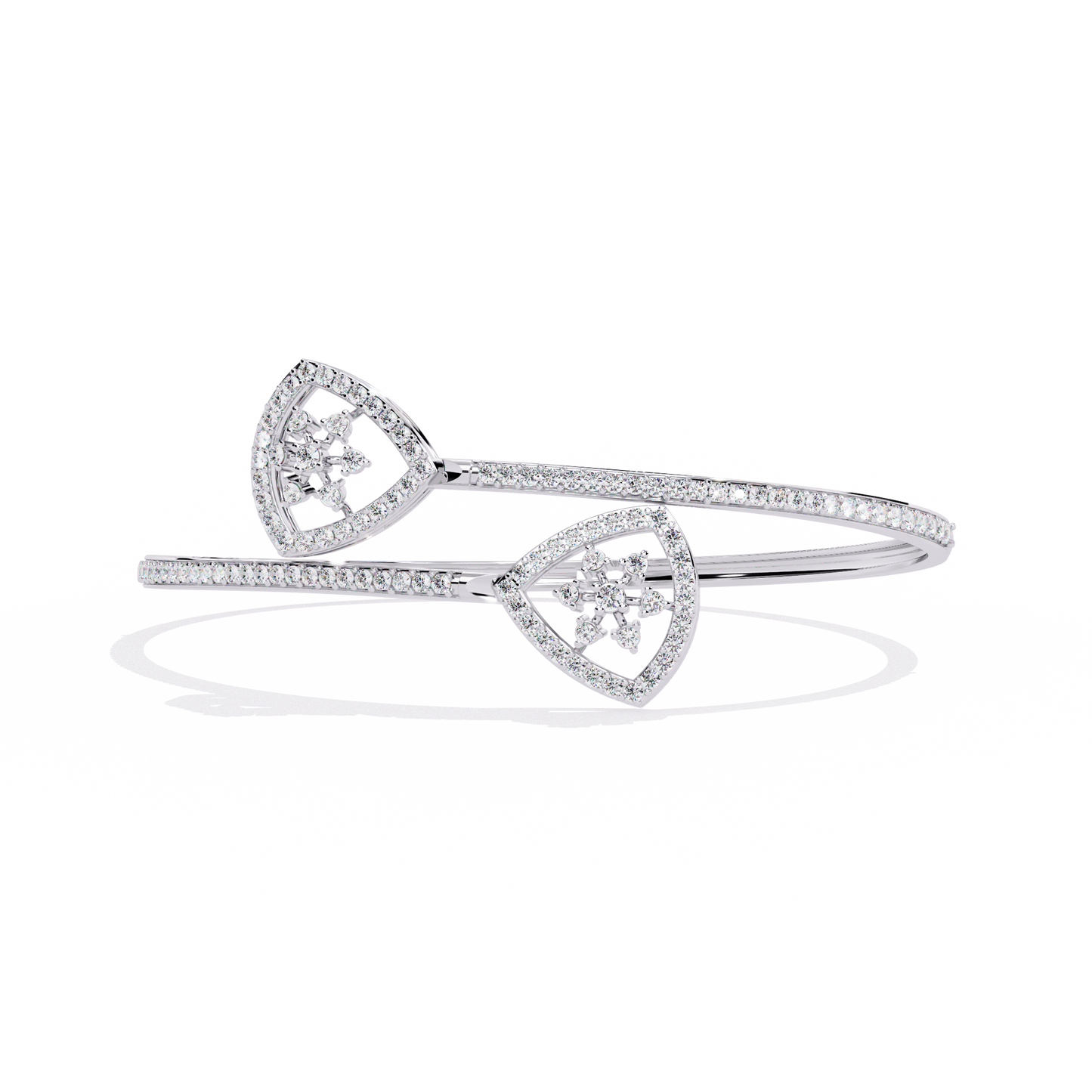 Flora Round Lab Grown Diamonds Bangle Bracelet