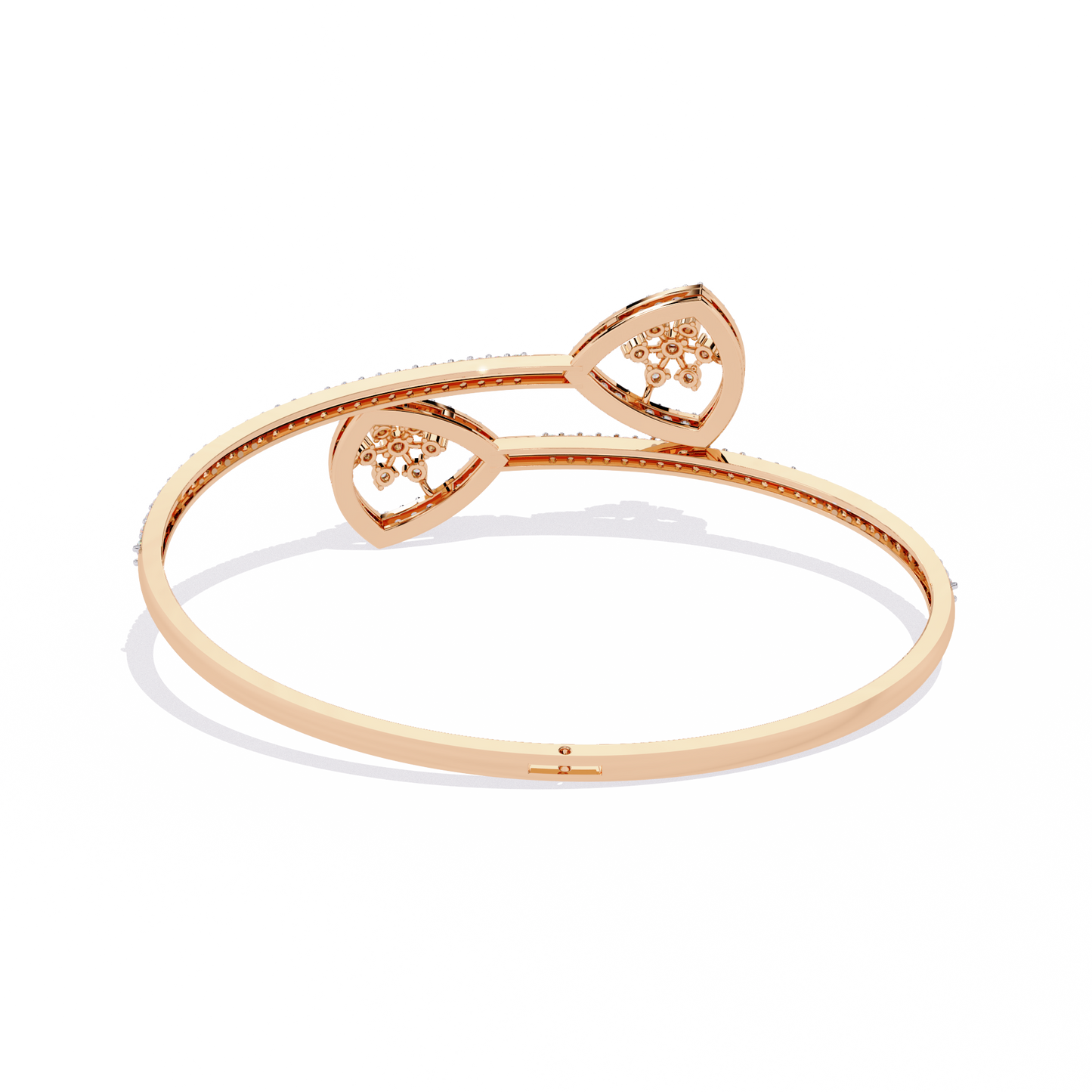 Flora Round Lab Grown Diamonds Bangle Bracelet