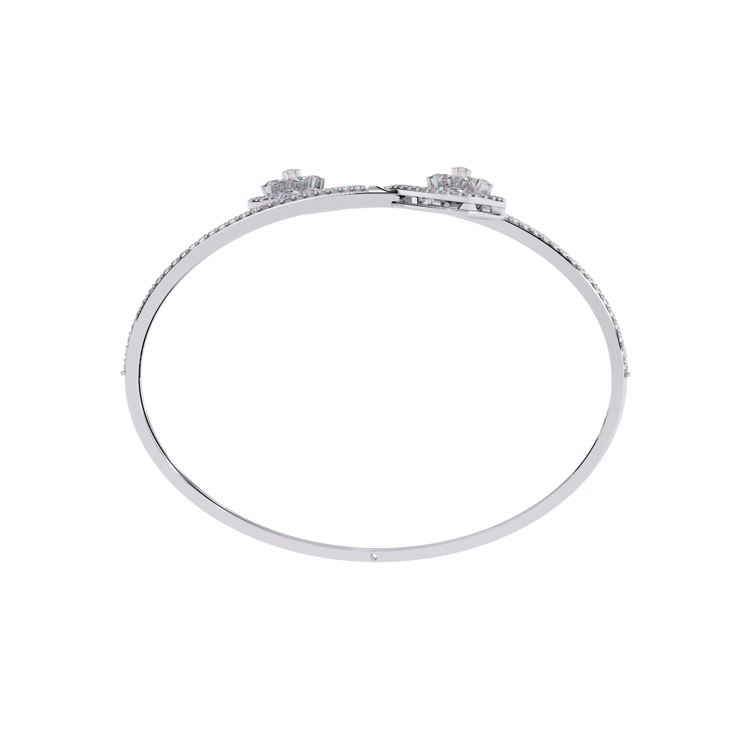 Flora Round Lab Grown Diamonds Bangle Bracelet