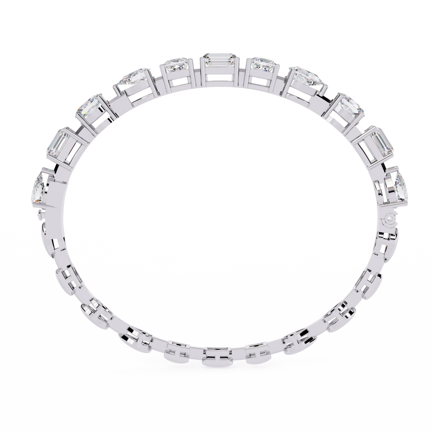 Mixed-Cut Lab Grown Diamond Tennis Bracelet