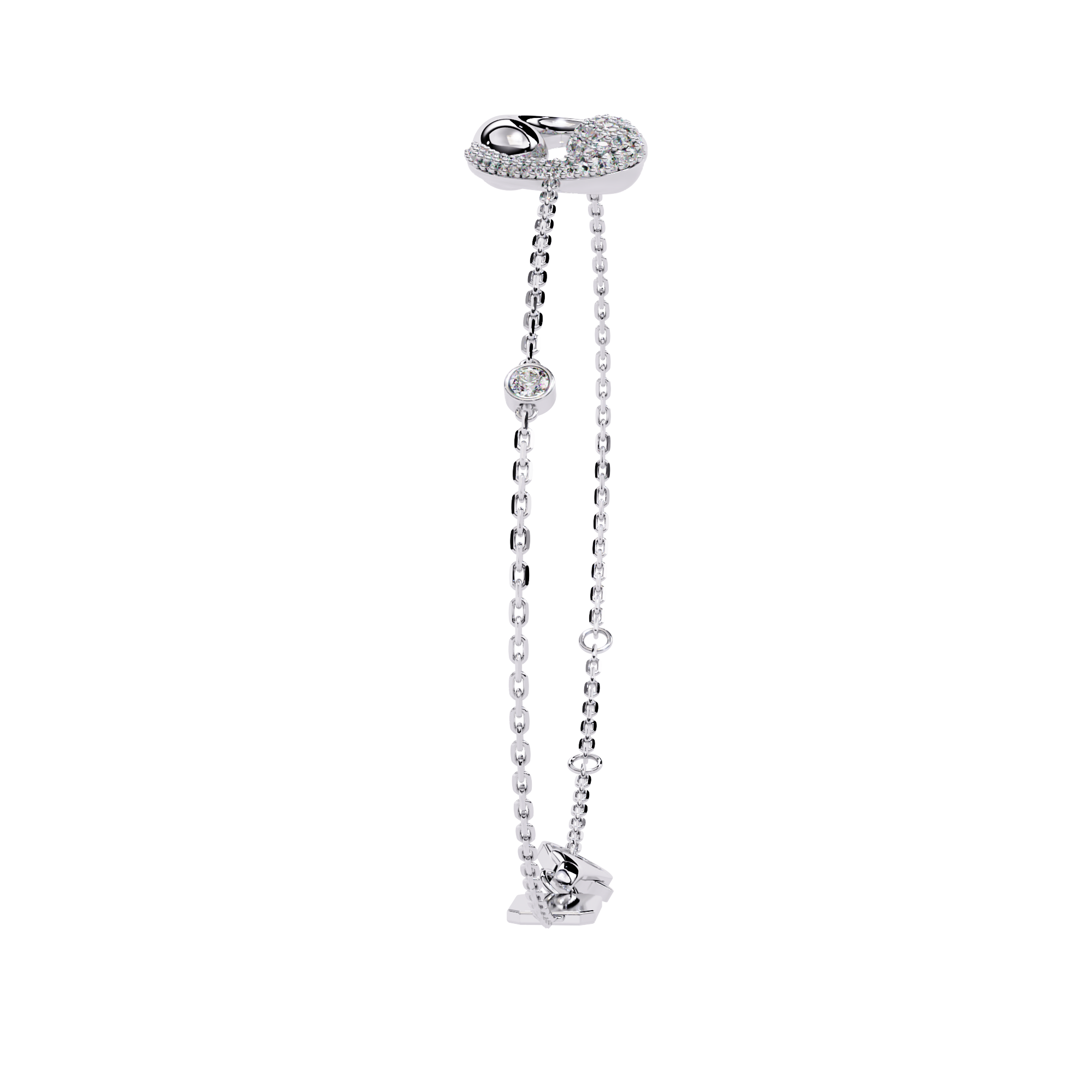 Round delicate diamond bracelet