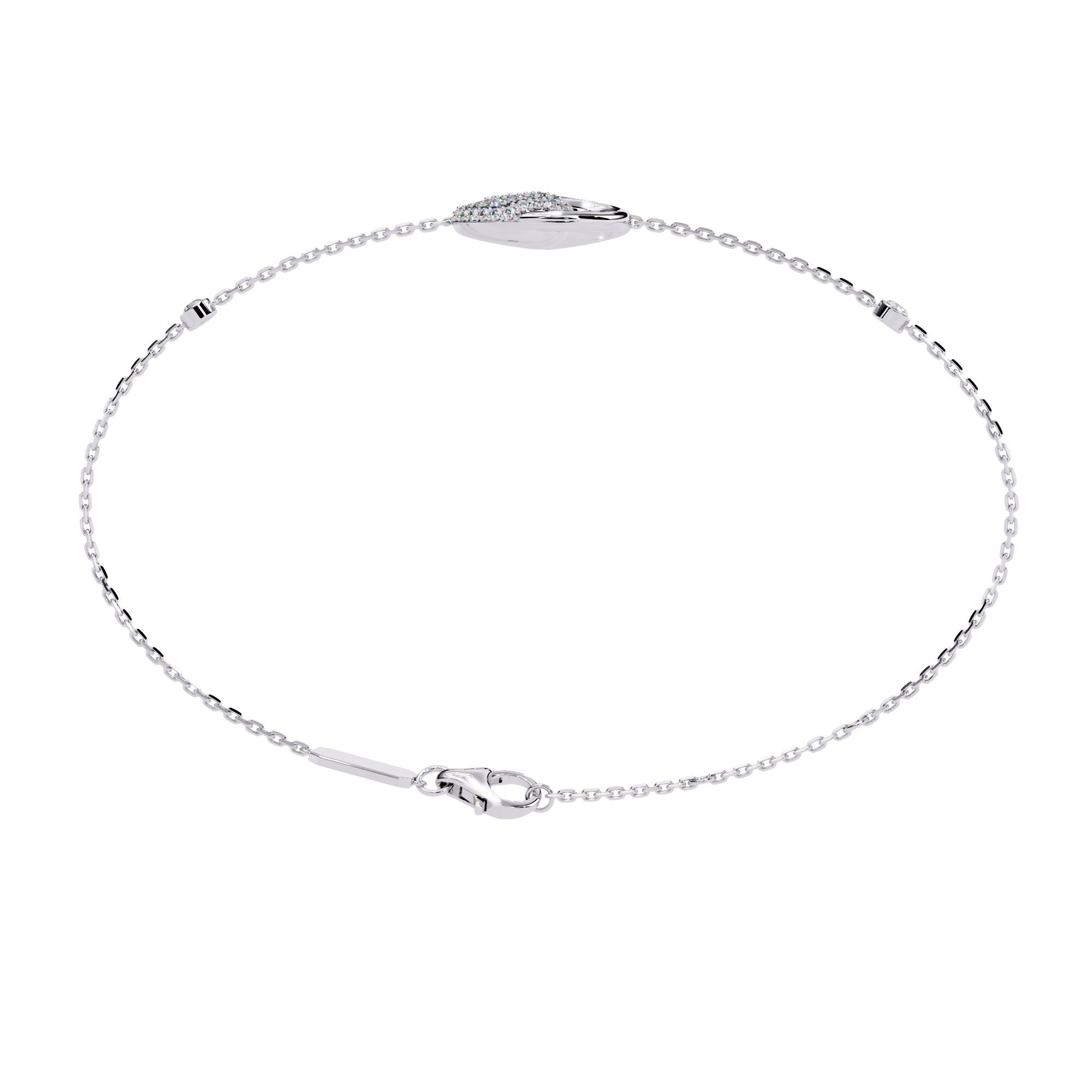 Round delicate diamond bracelet