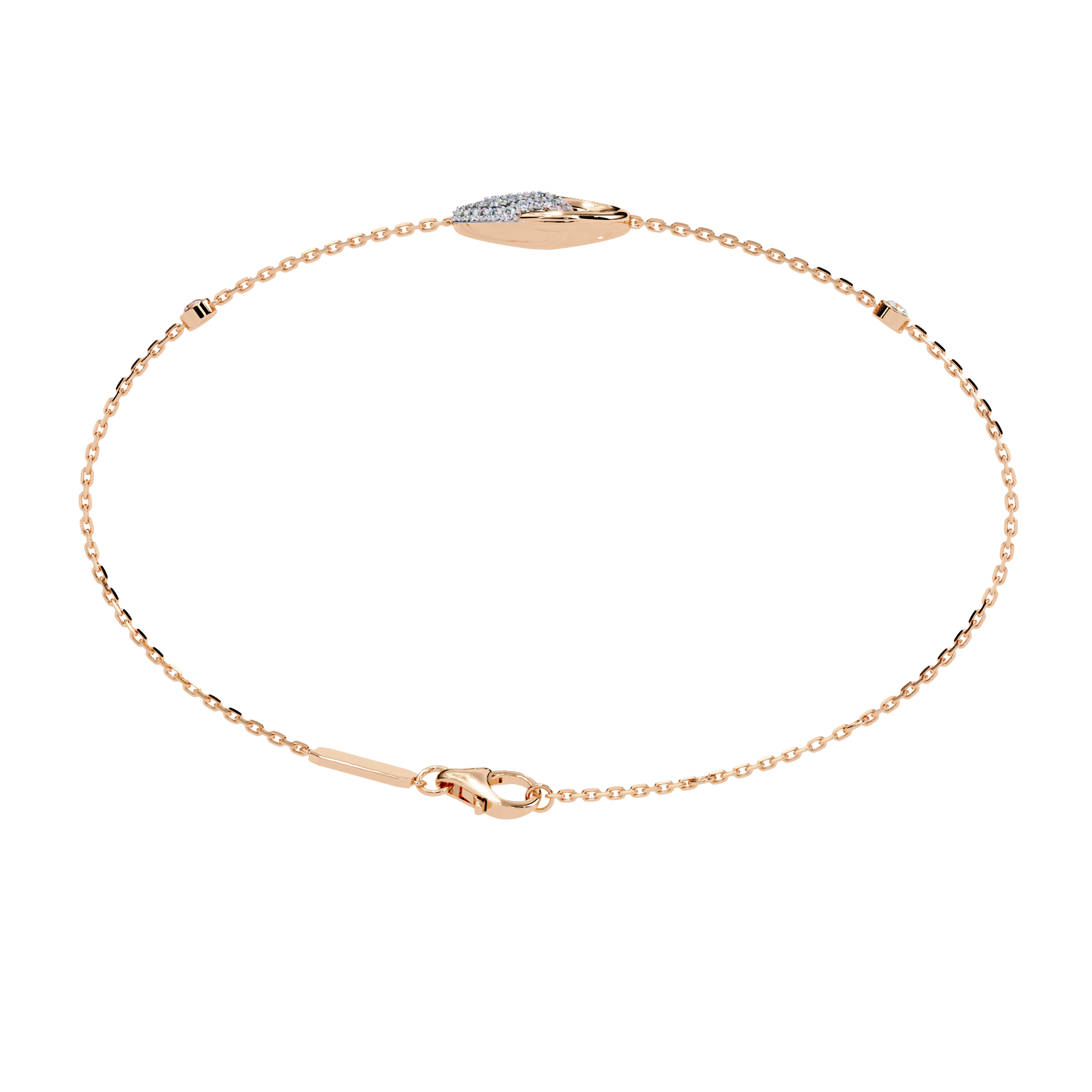 Round delicate diamond bracelet