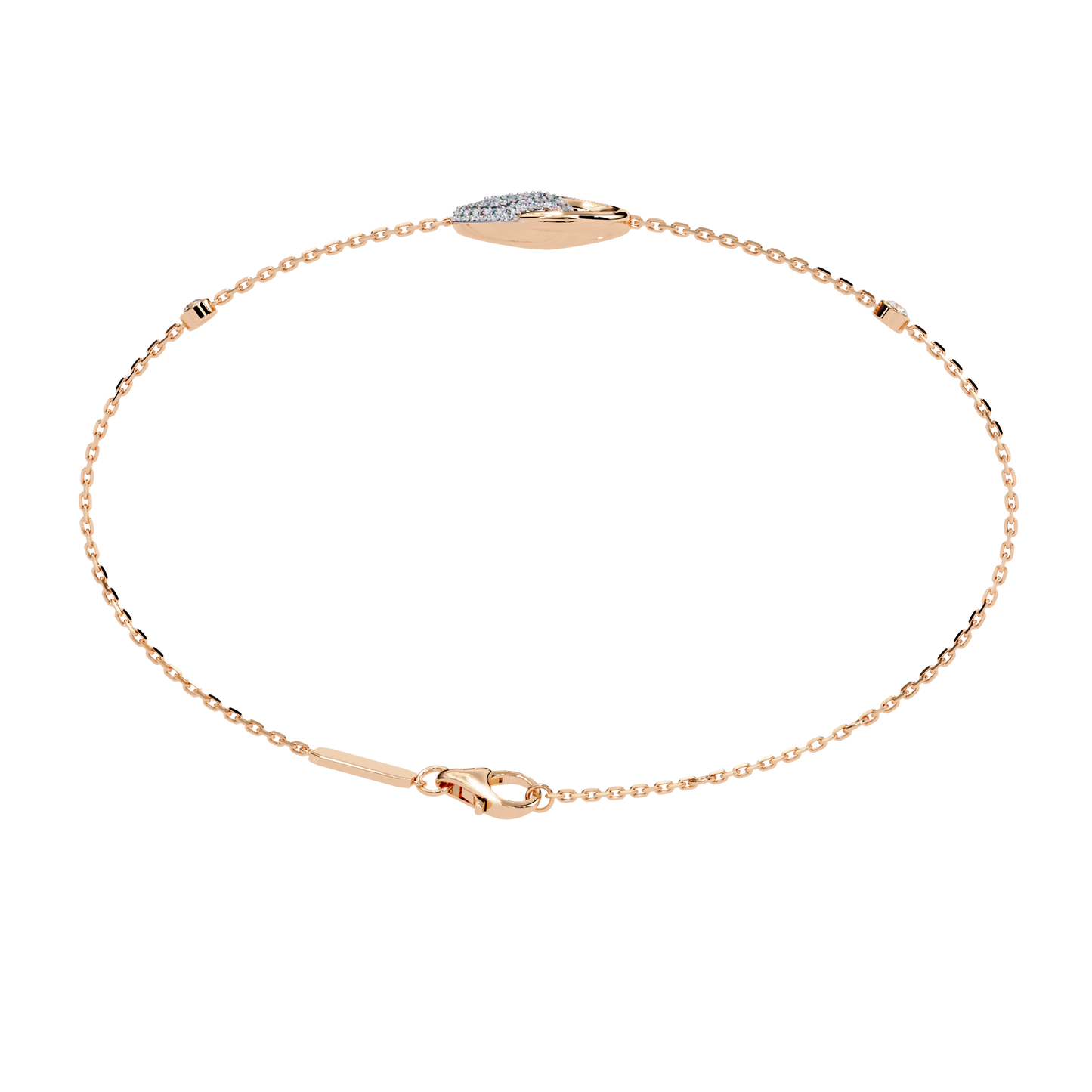 Round delicate diamond bracelet