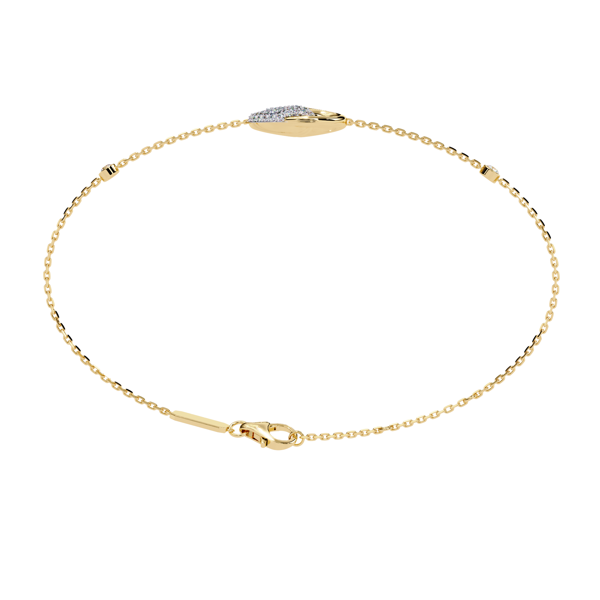 Round delicate diamond bracelet