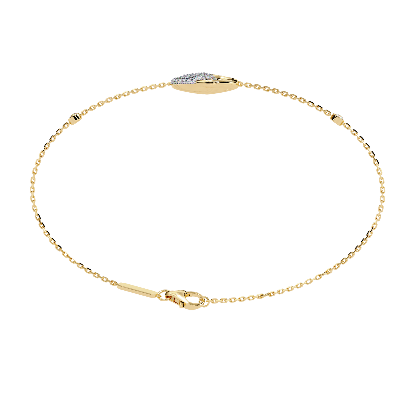 Round delicate diamond bracelet