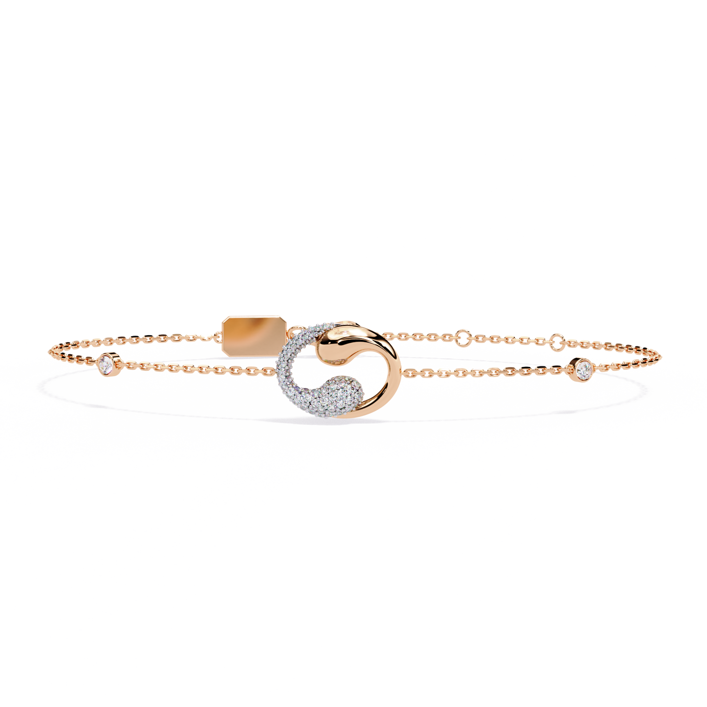 Round delicate diamond bracelet