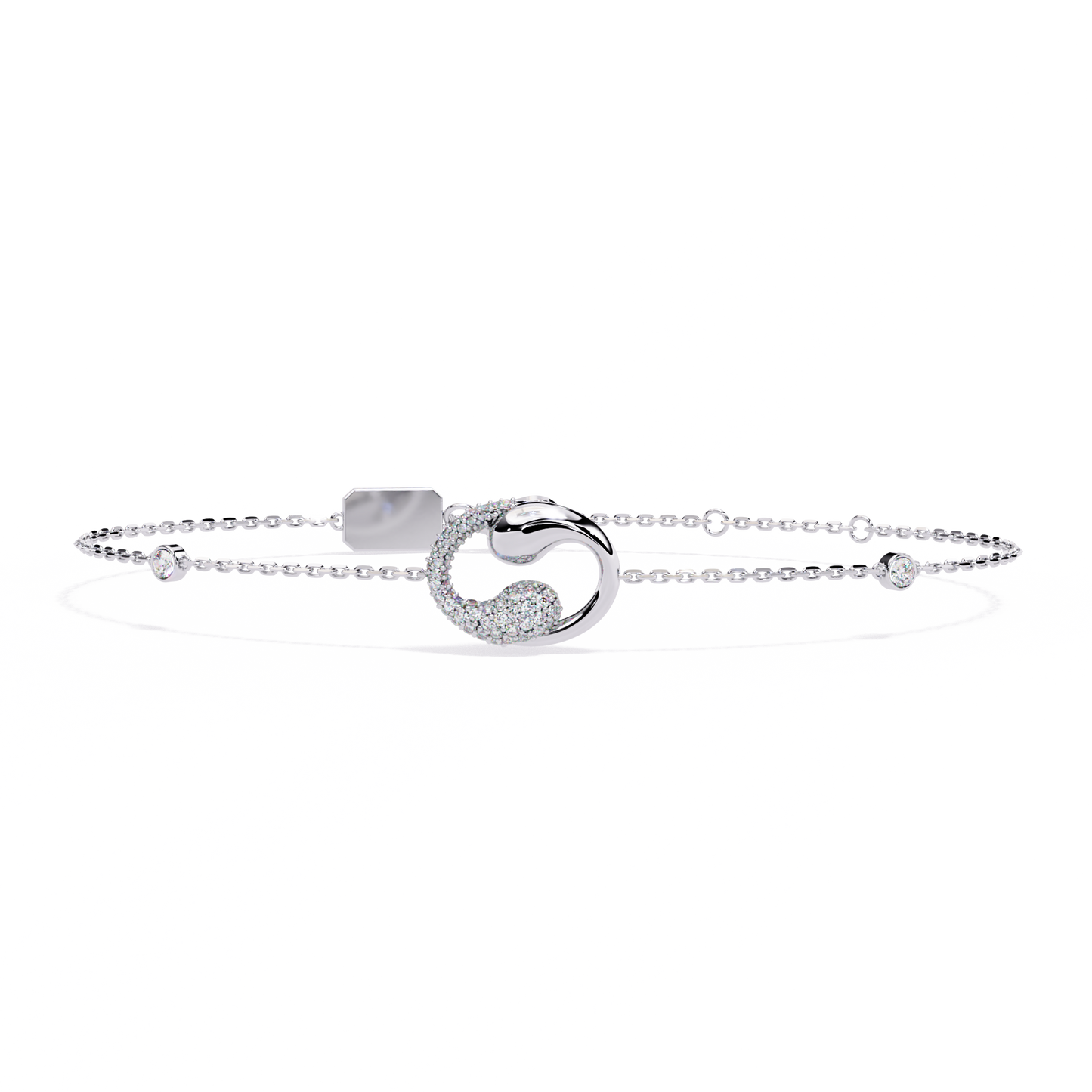 Round delicate diamond bracelet