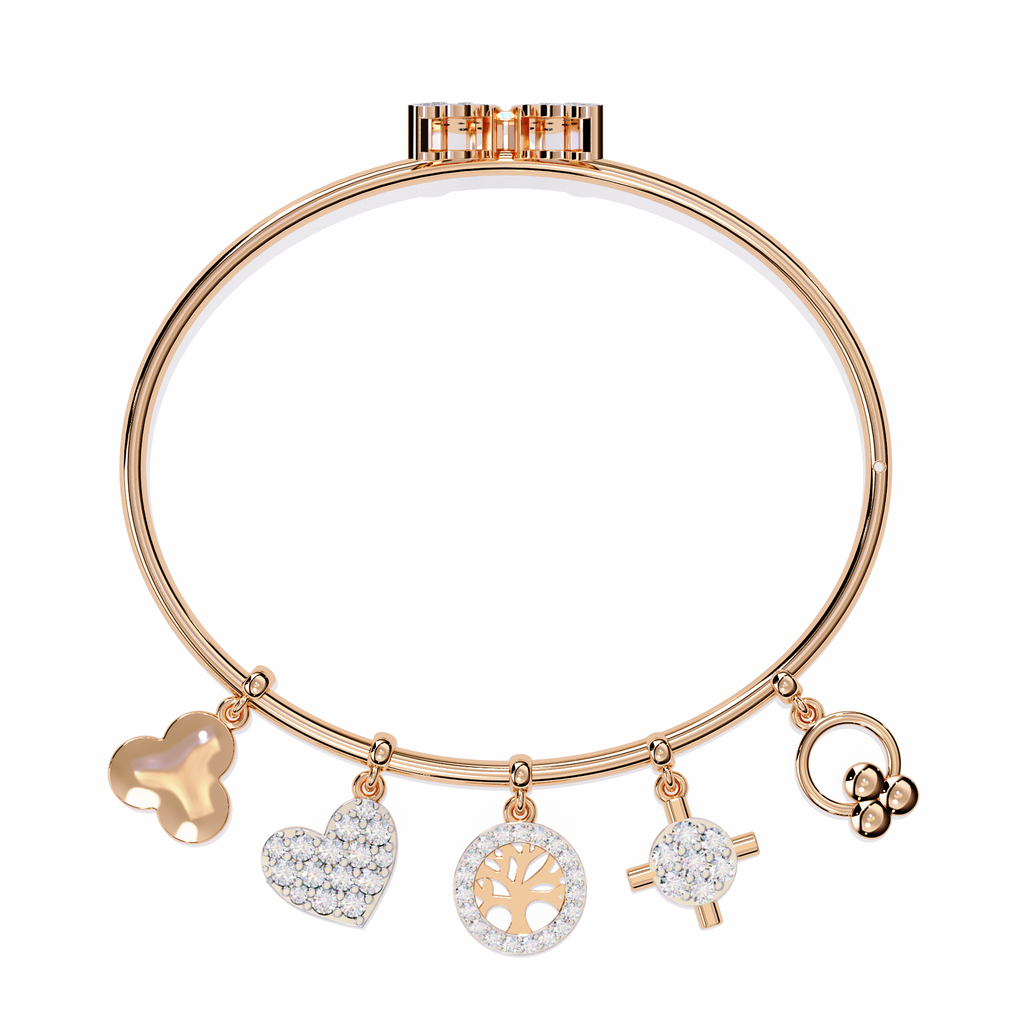 Lab Grown Diamond Charm Bracelet