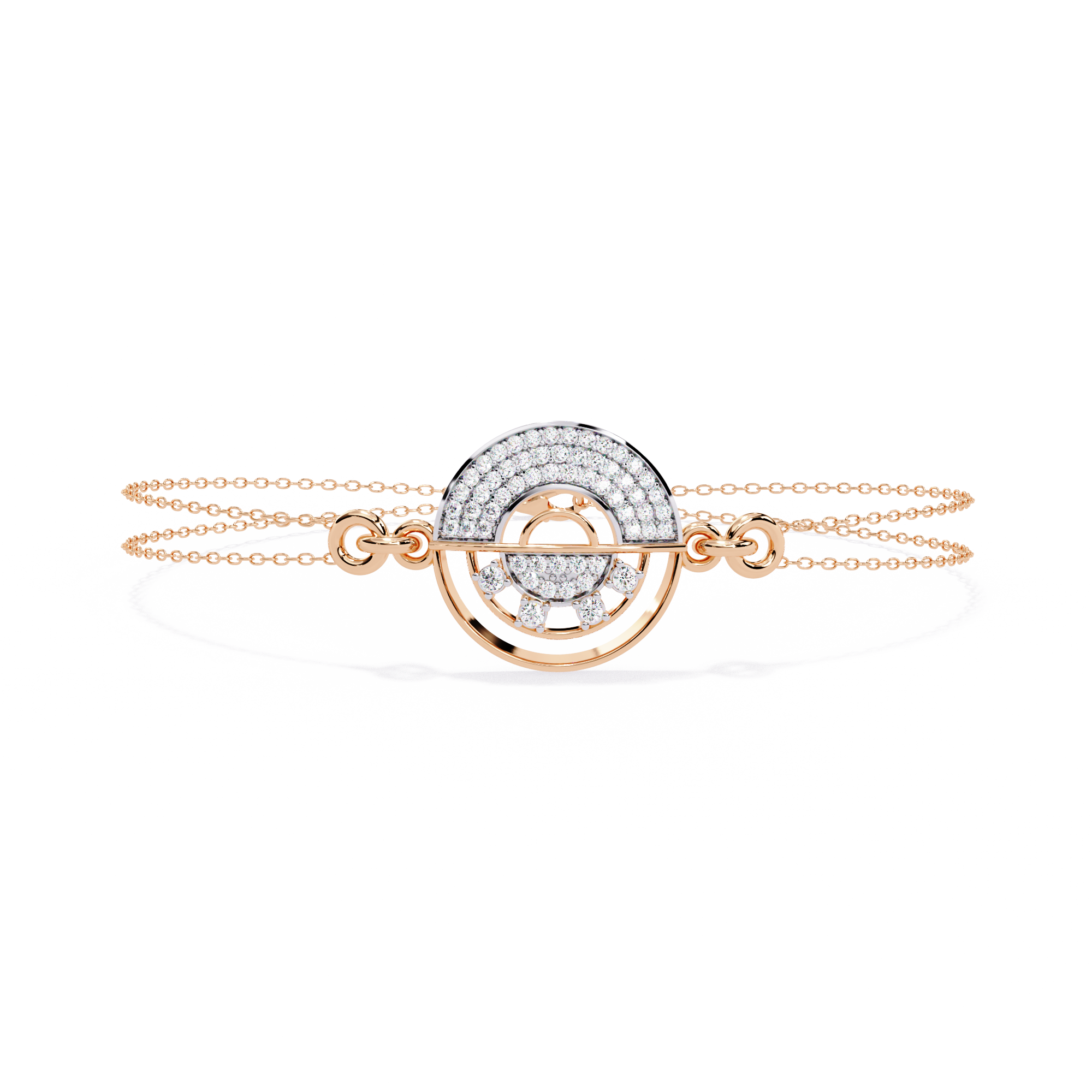 Daily wear round diamond bracelet
