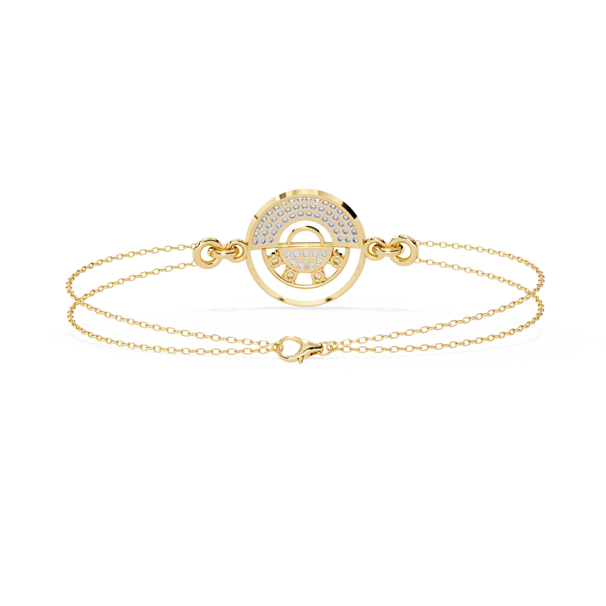 Daily wear round diamond bracelet