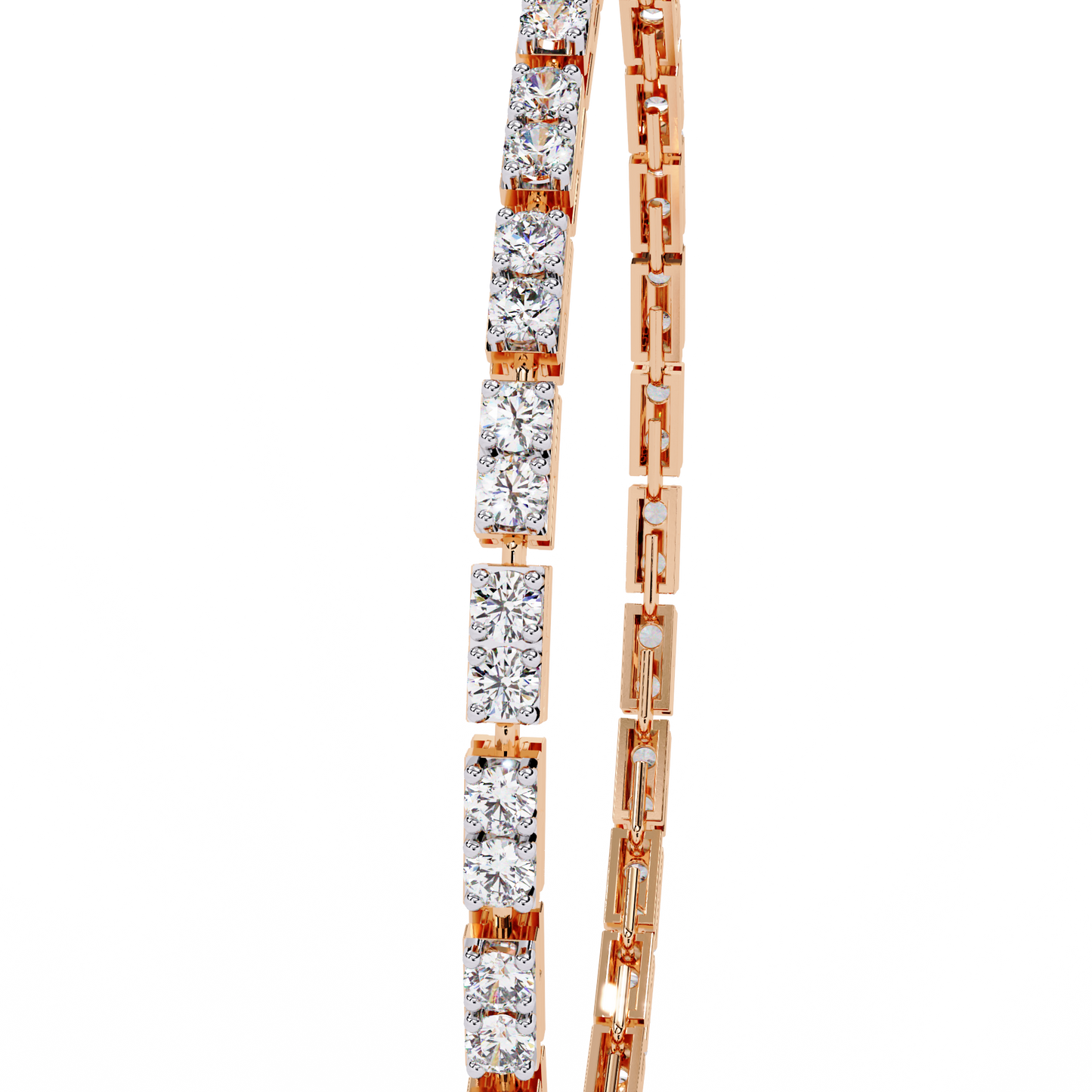 Round Lab Grown Diamond tennis bracelet