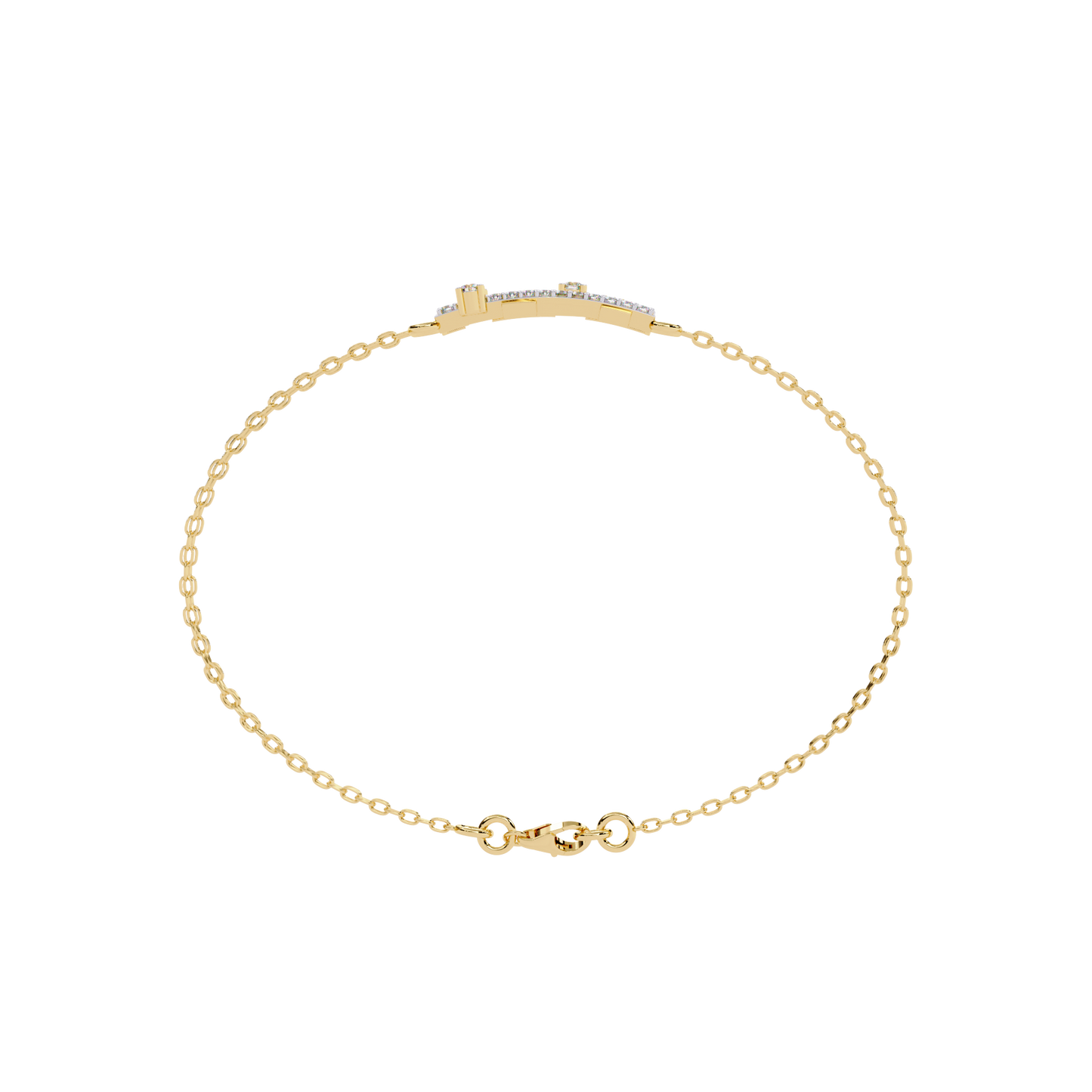 Diamond Unique Floral Kada Bracelet