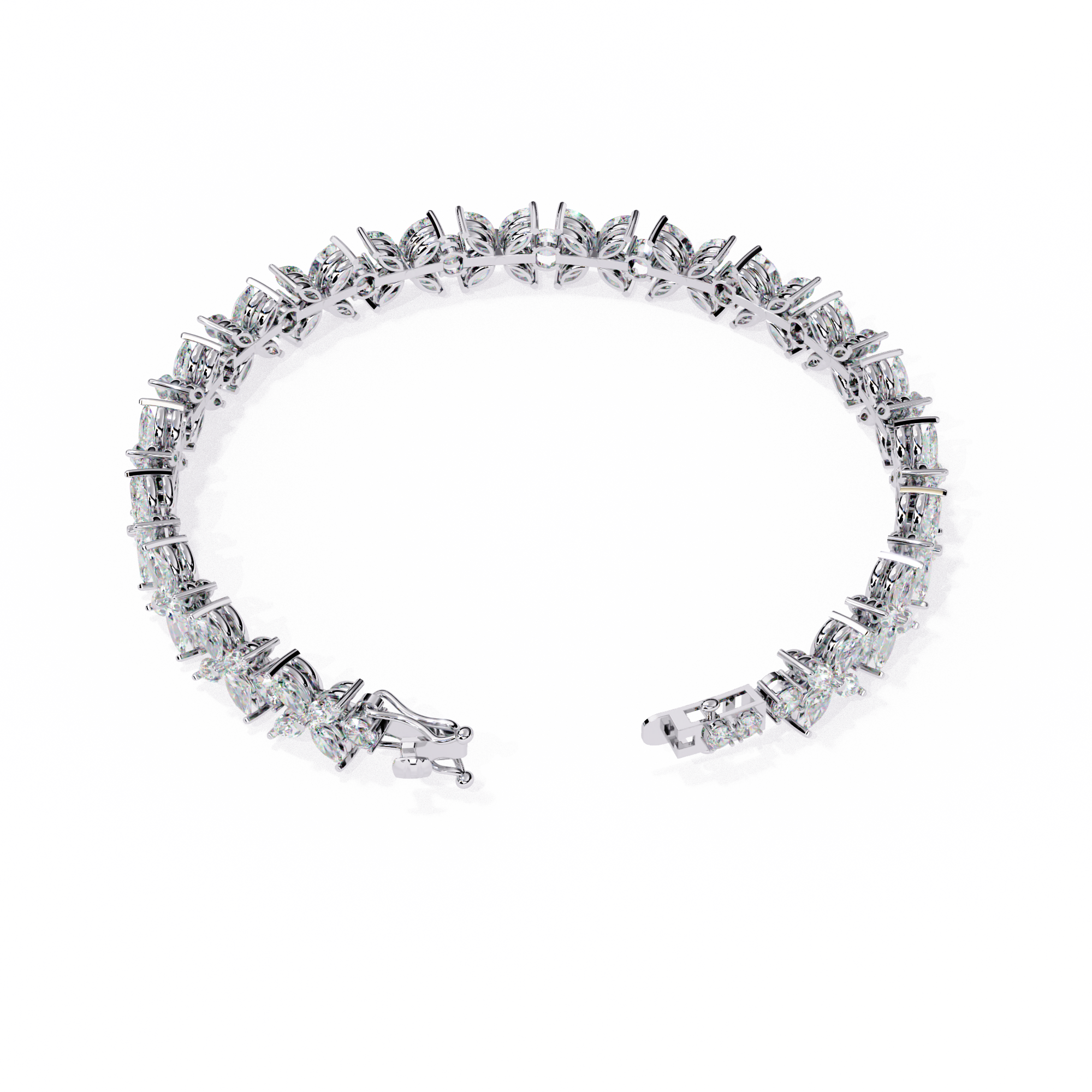 Alyssa Marquise Tennis Bracelet