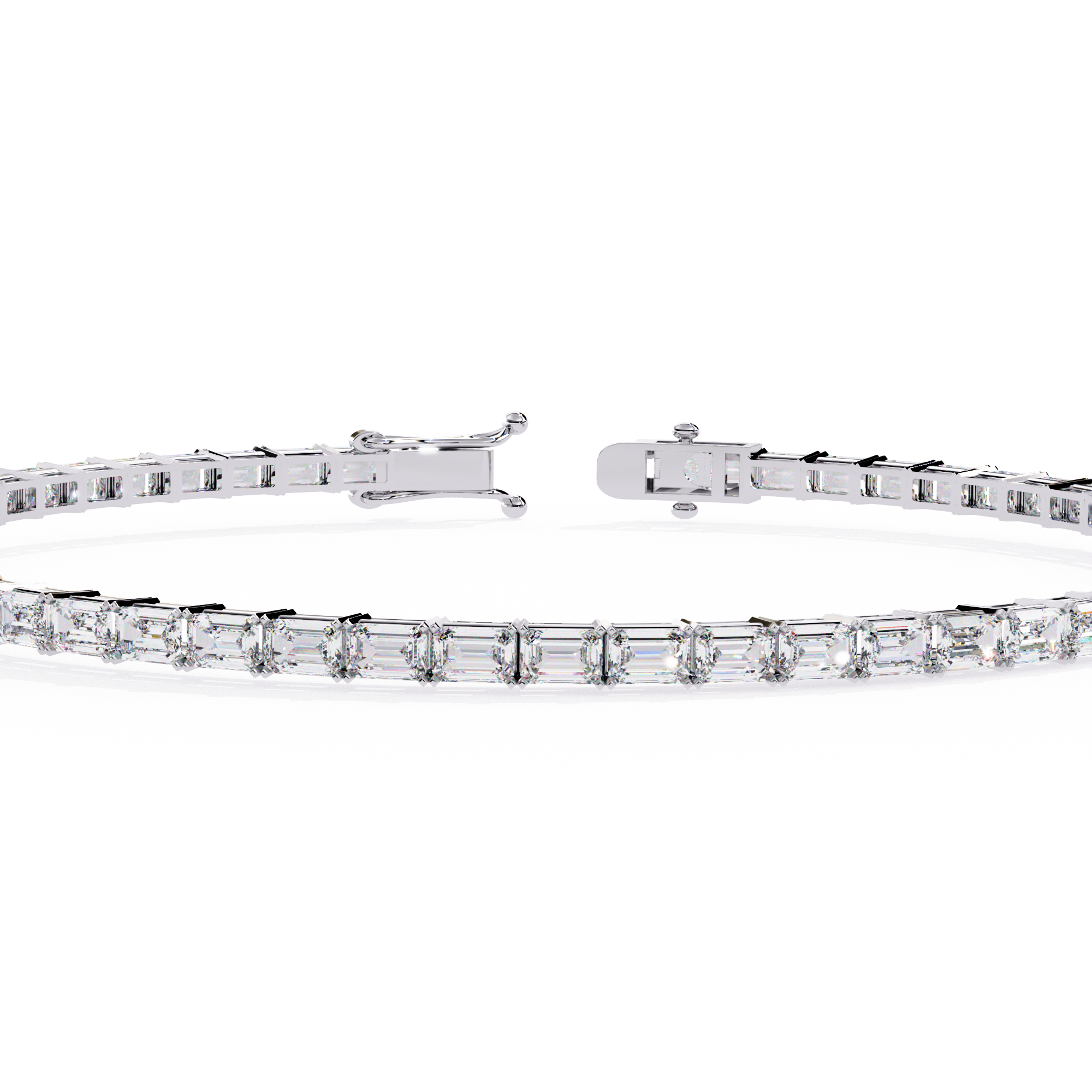 Emerald Cut Tennis Bracelet