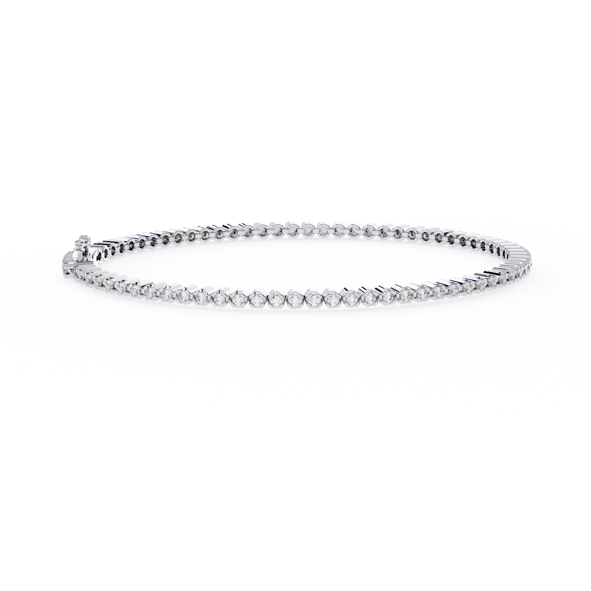 Estate Illusion Set Diamond Line Tennis Bracelet