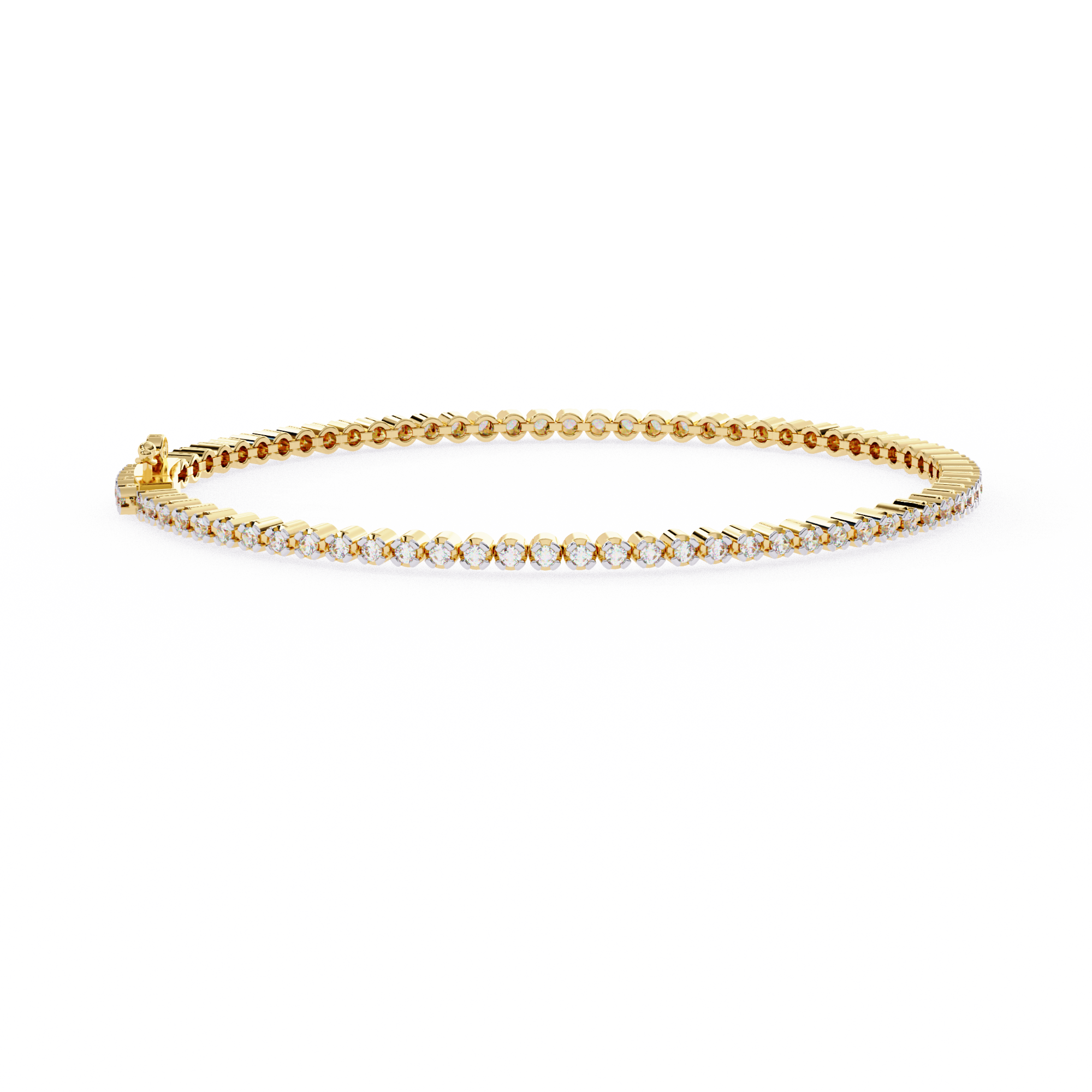 Estate Illusion Set Diamond Line Tennis Bracelet