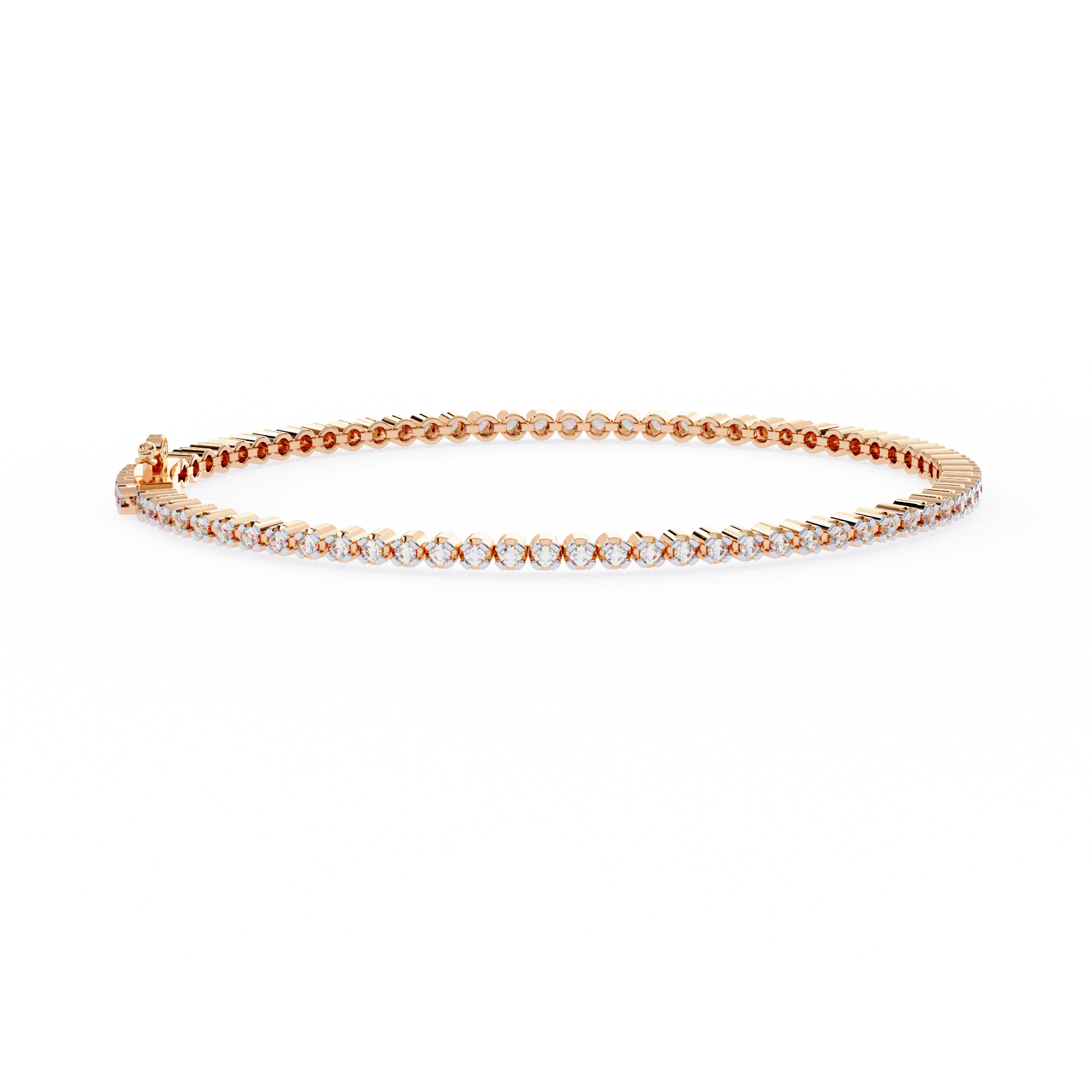 Estate Illusion Set Diamond Line Tennis Bracelet
