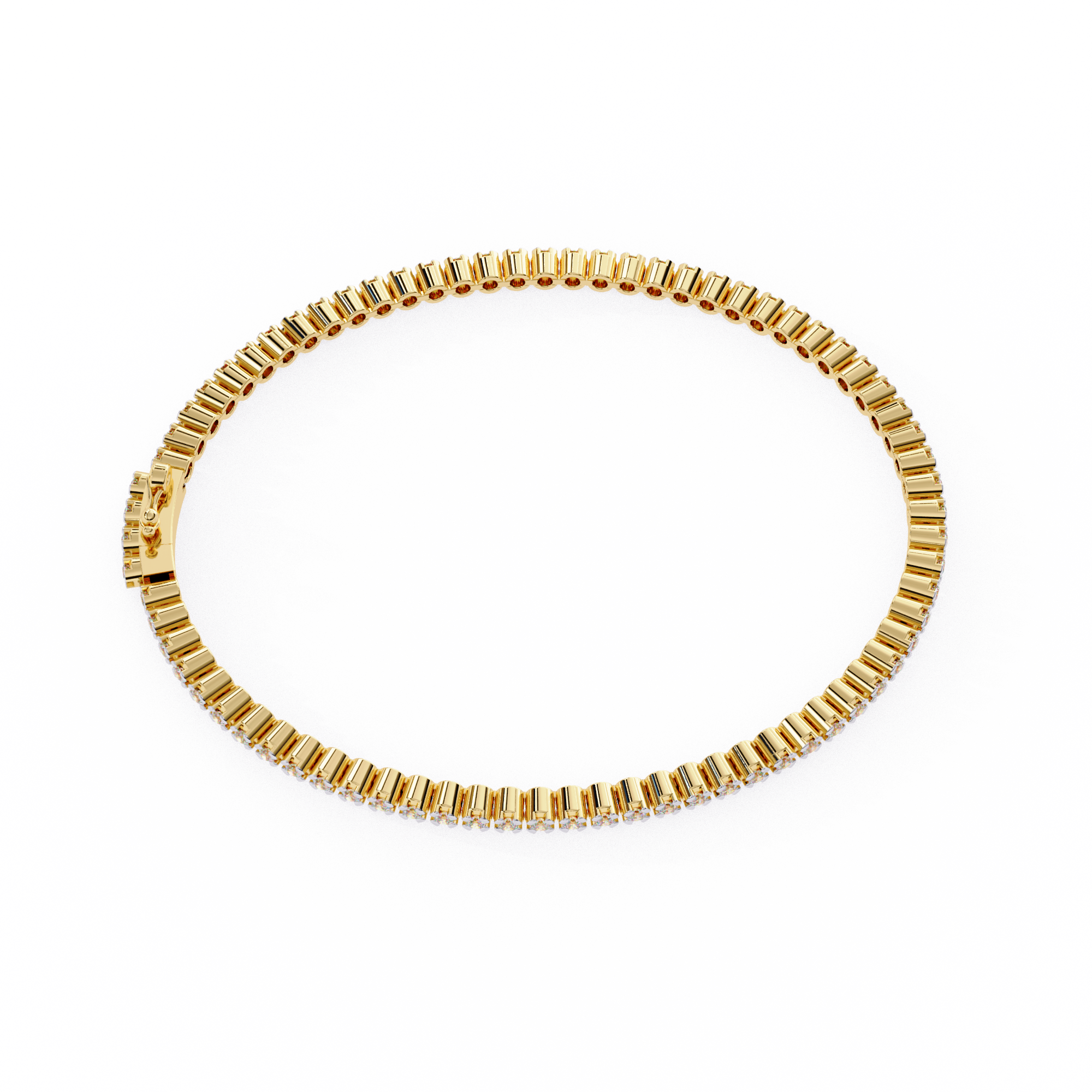 Estate Illusion Set Diamond Line Tennis Bracelet
