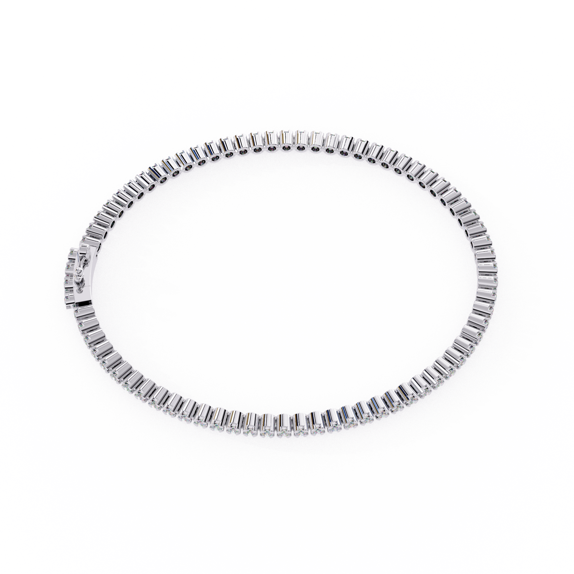 Estate Illusion Set Diamond Line Tennis Bracelet