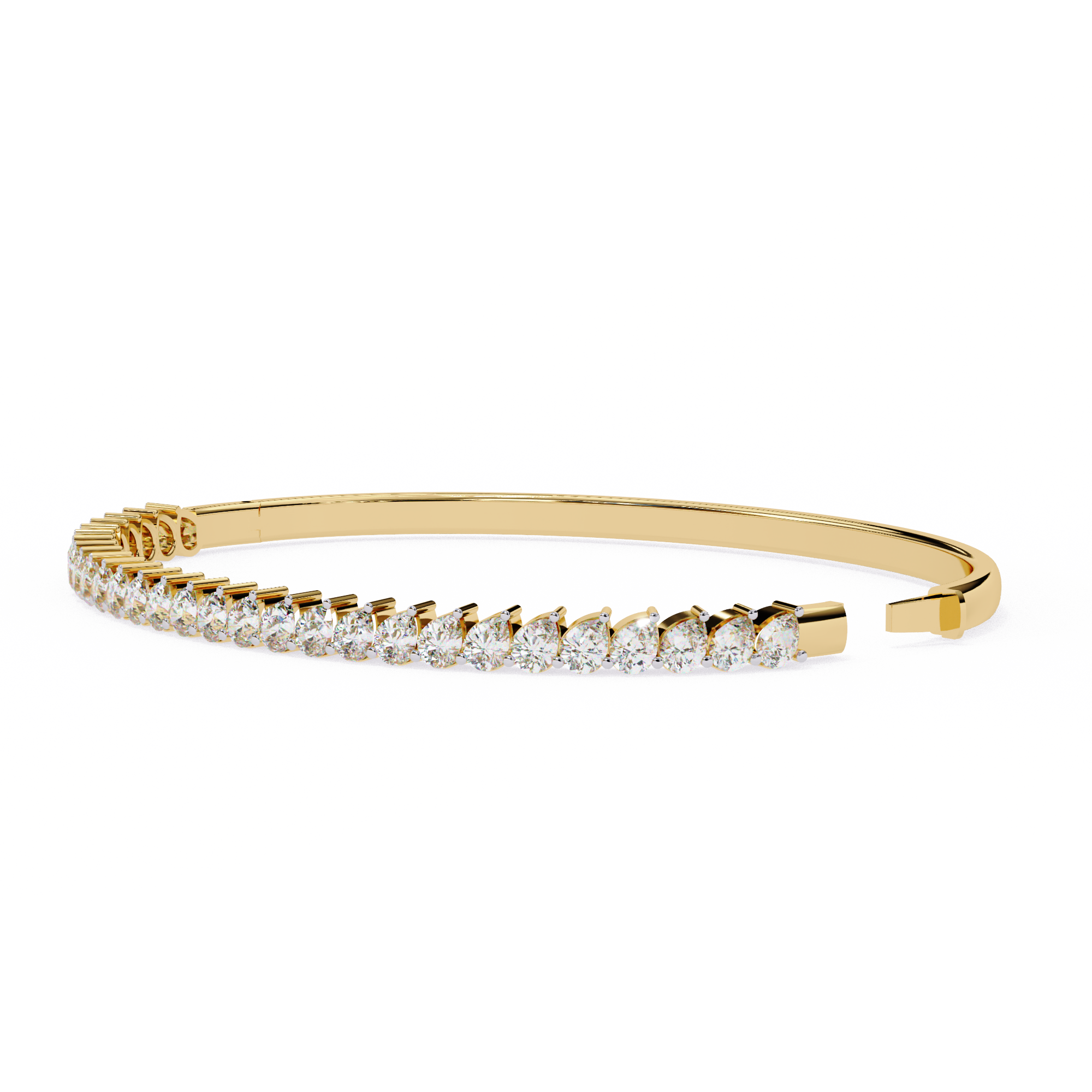 Lined in Light Diamond Kada Bracelet