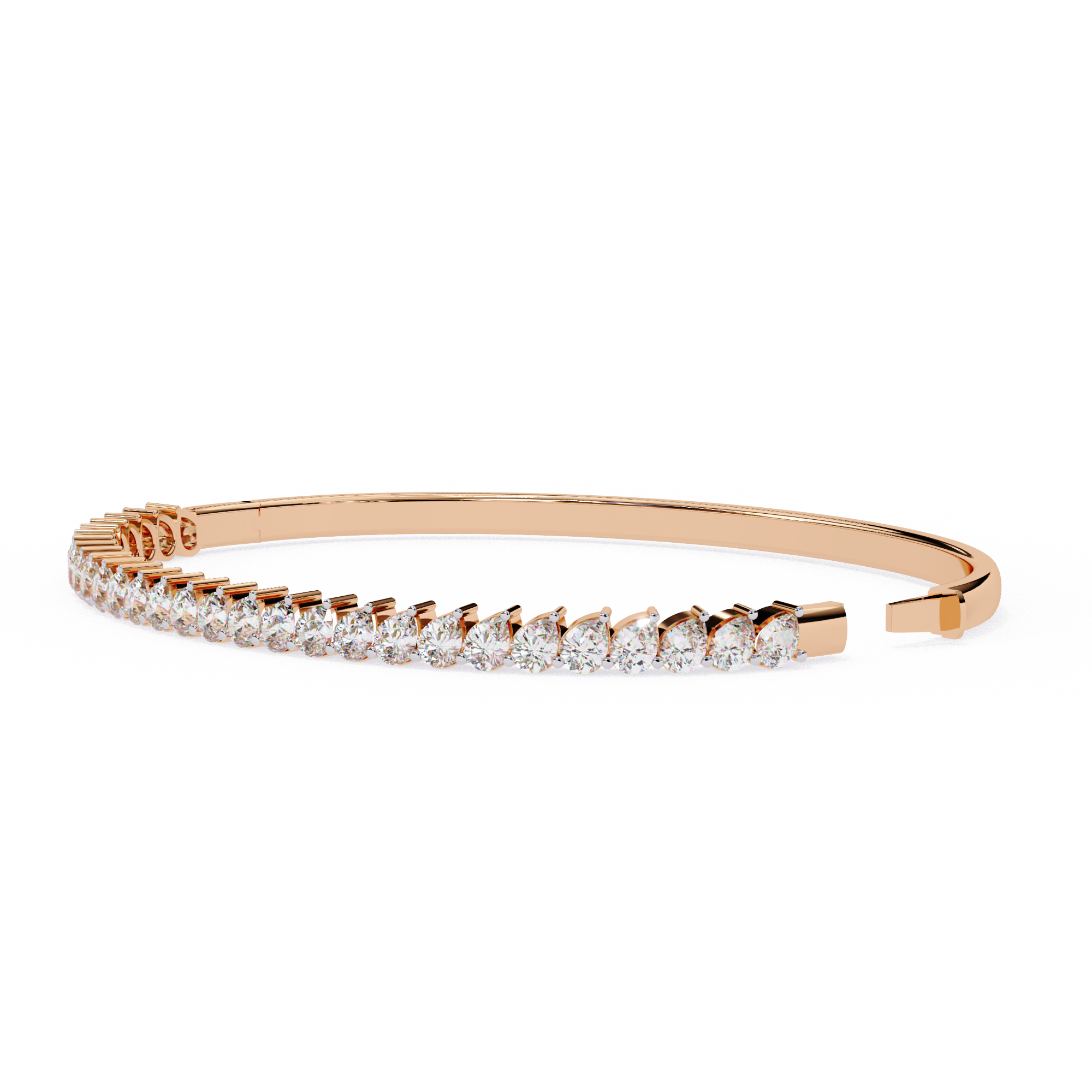 Lined in Light Diamond Kada Bracelet