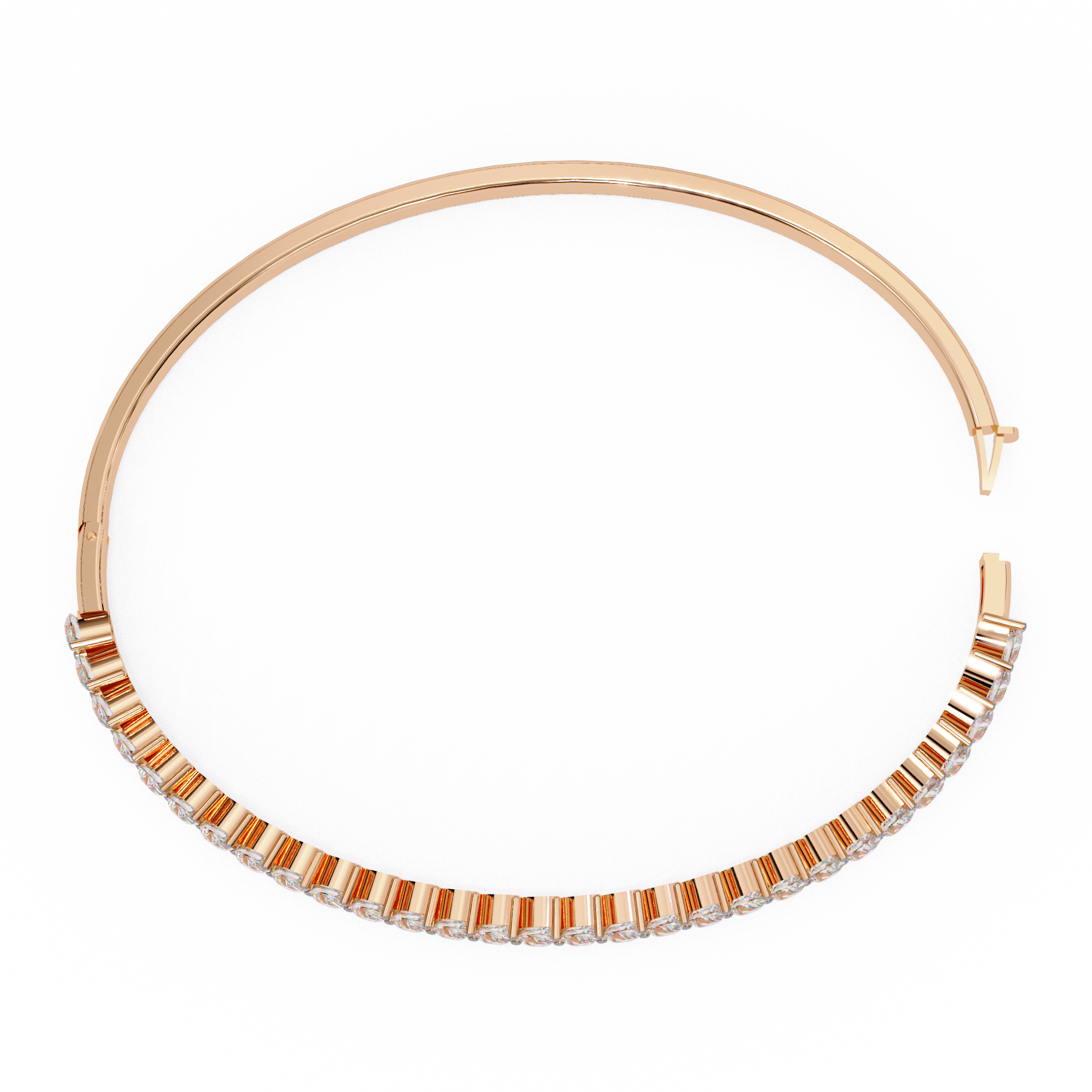 Lined in Light Diamond Kada Bracelet