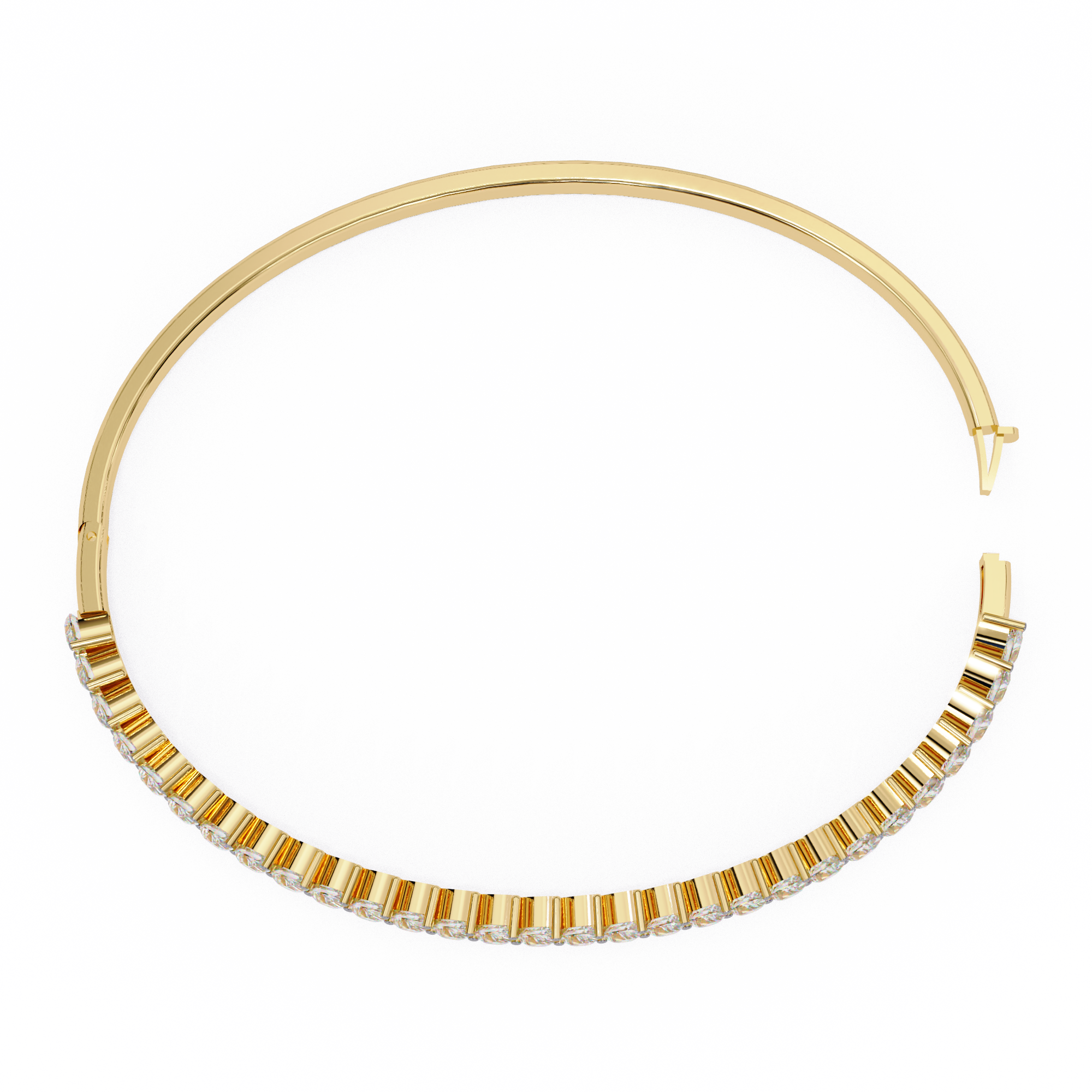 Lined in Light Diamond Kada Bracelet