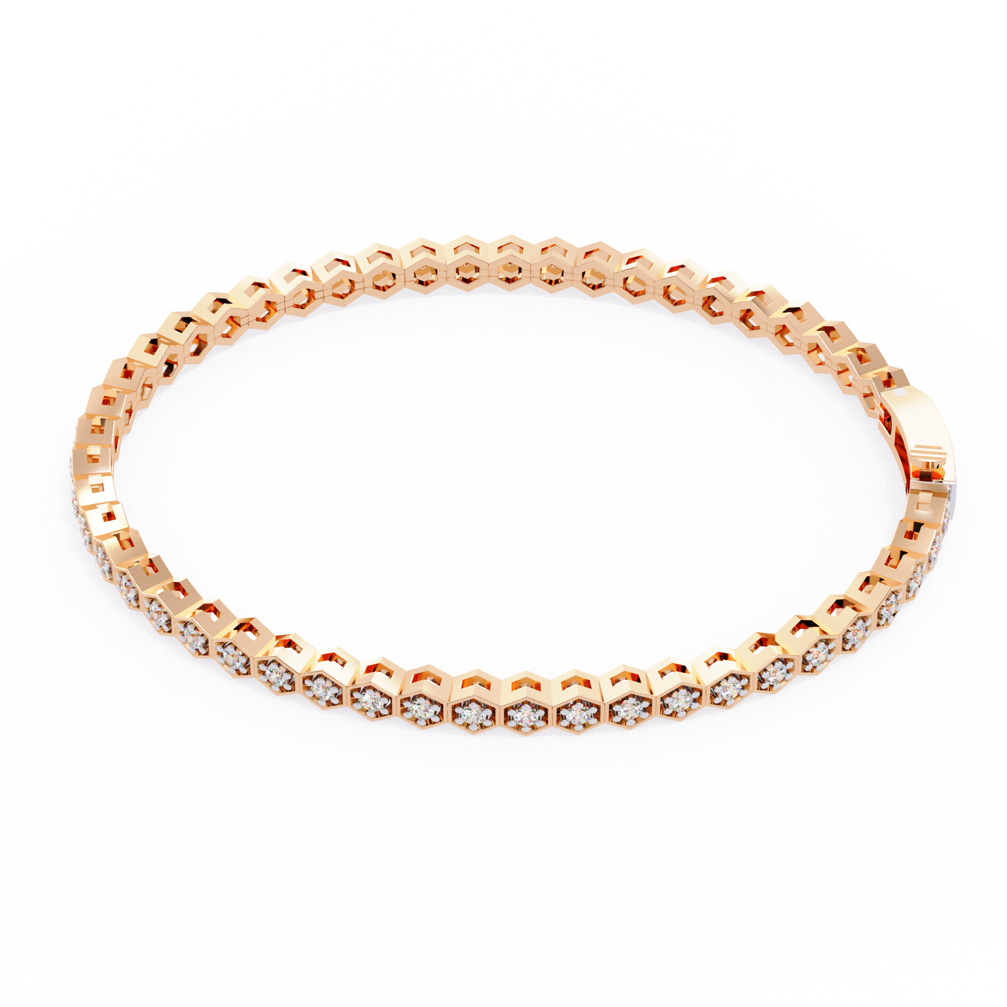 Honeycomb Diamond Bracelet