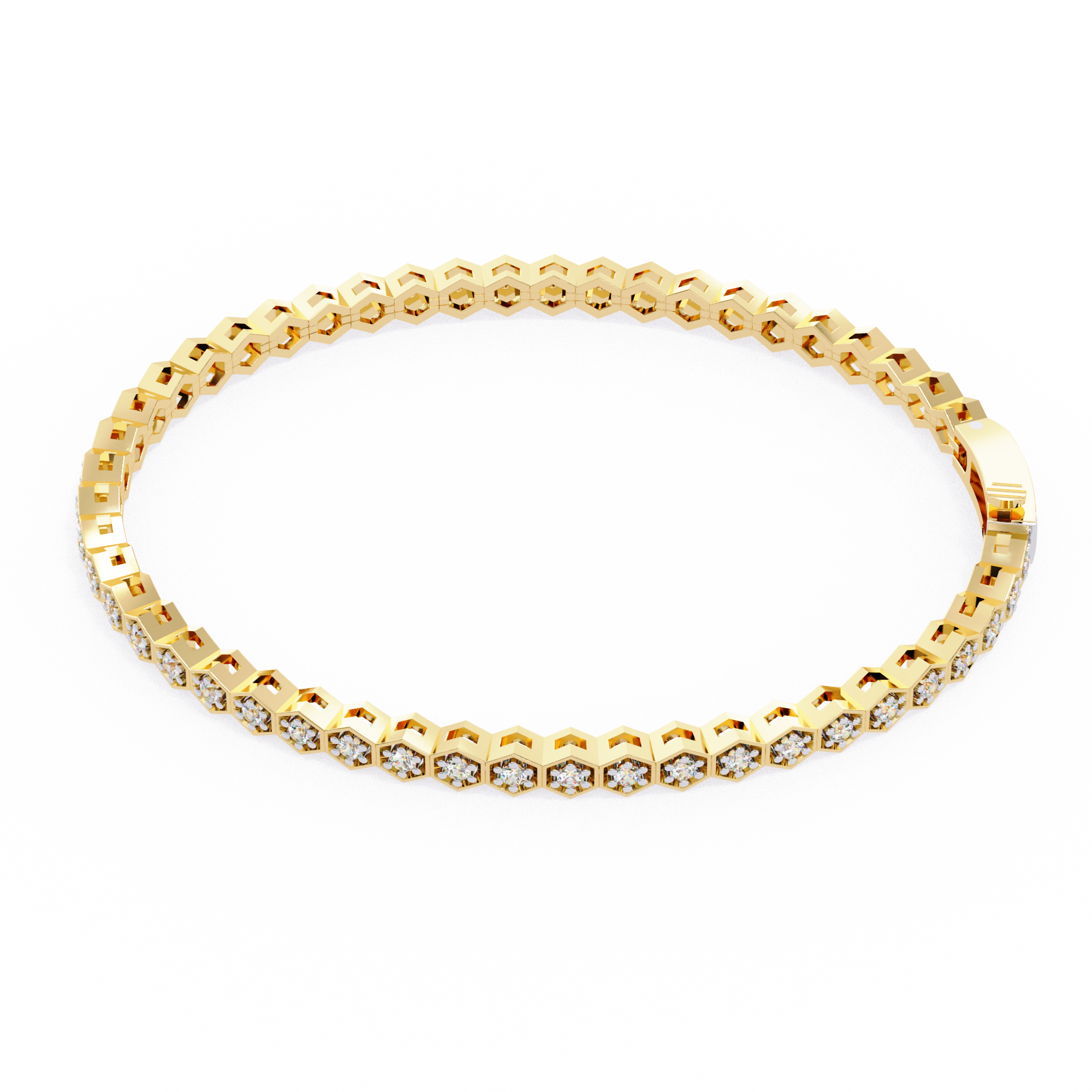 Honeycomb Diamond Bracelet