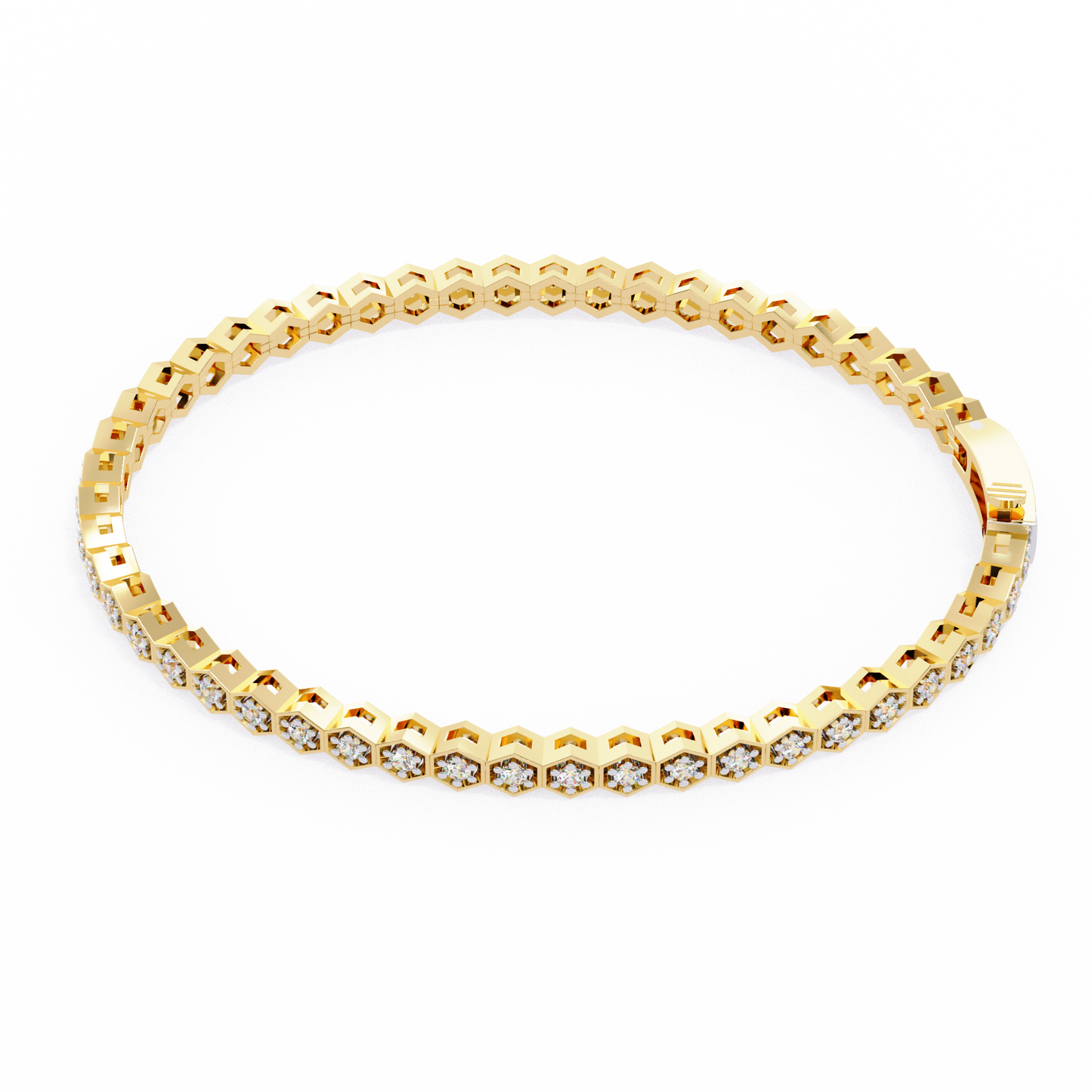 Honeycomb Diamond Bracelet