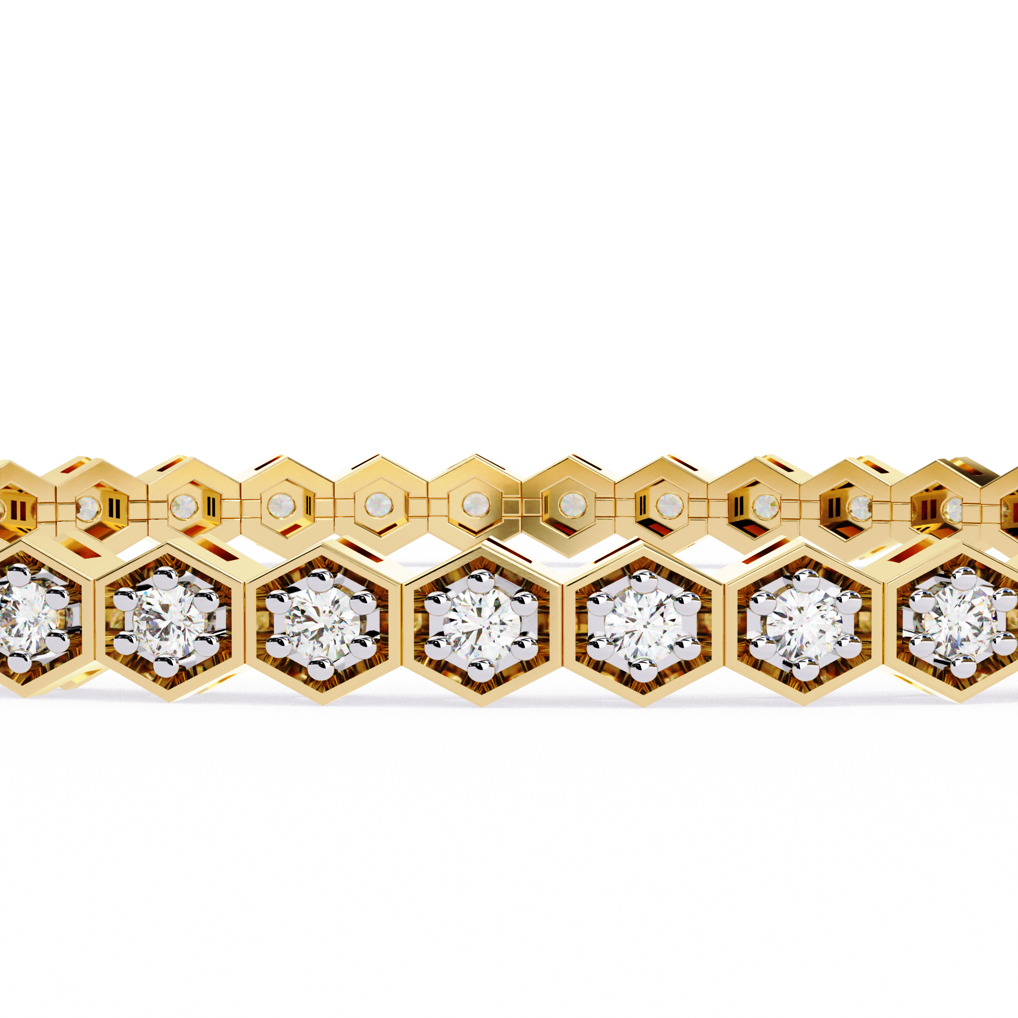 Honeycomb Diamond Bracelet