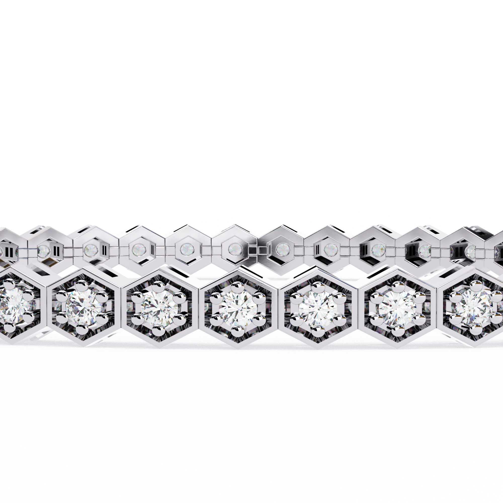 Honeycomb Diamond Bracelet