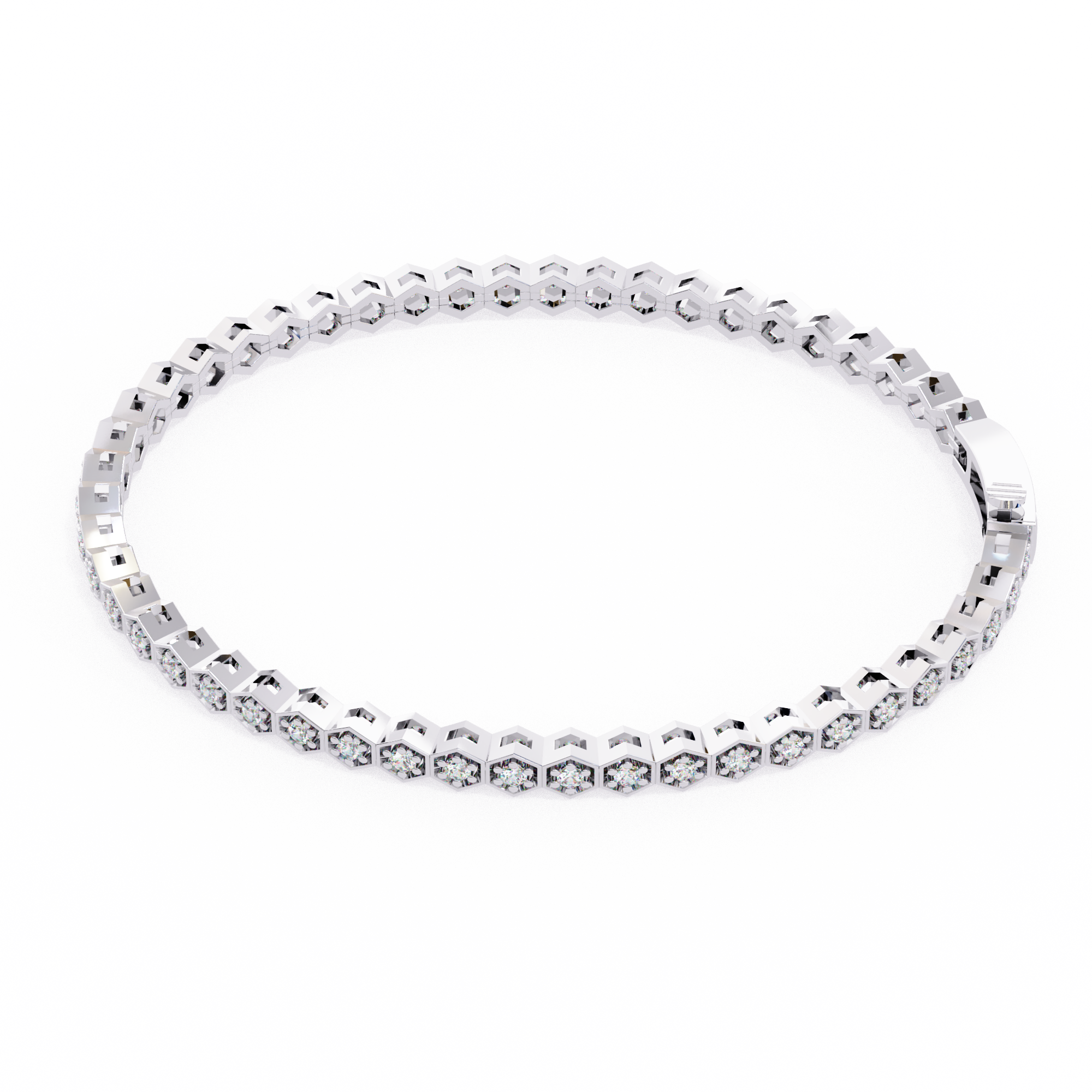 Honeycomb Diamond Bracelet