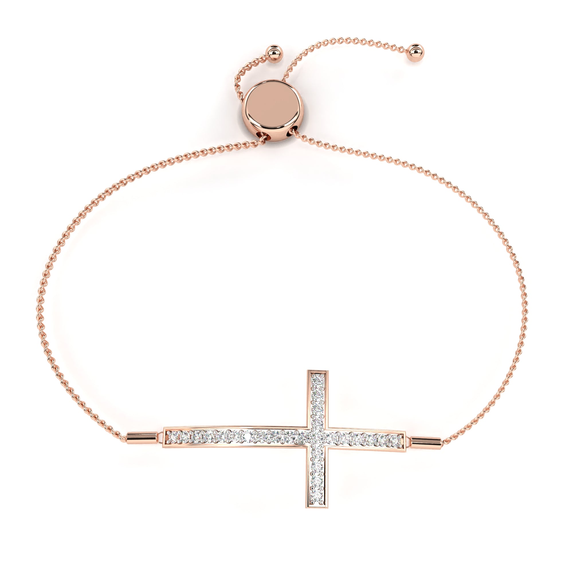 Lab Grown Diamond Cross Bracelet
