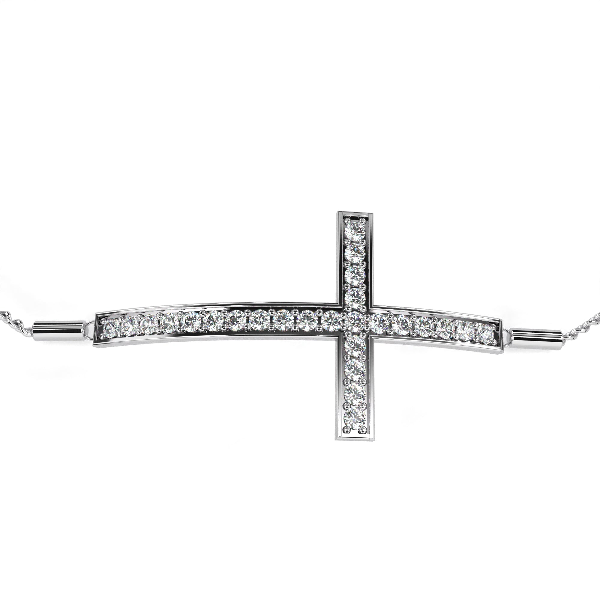 Lab Grown Diamond Cross Bracelet