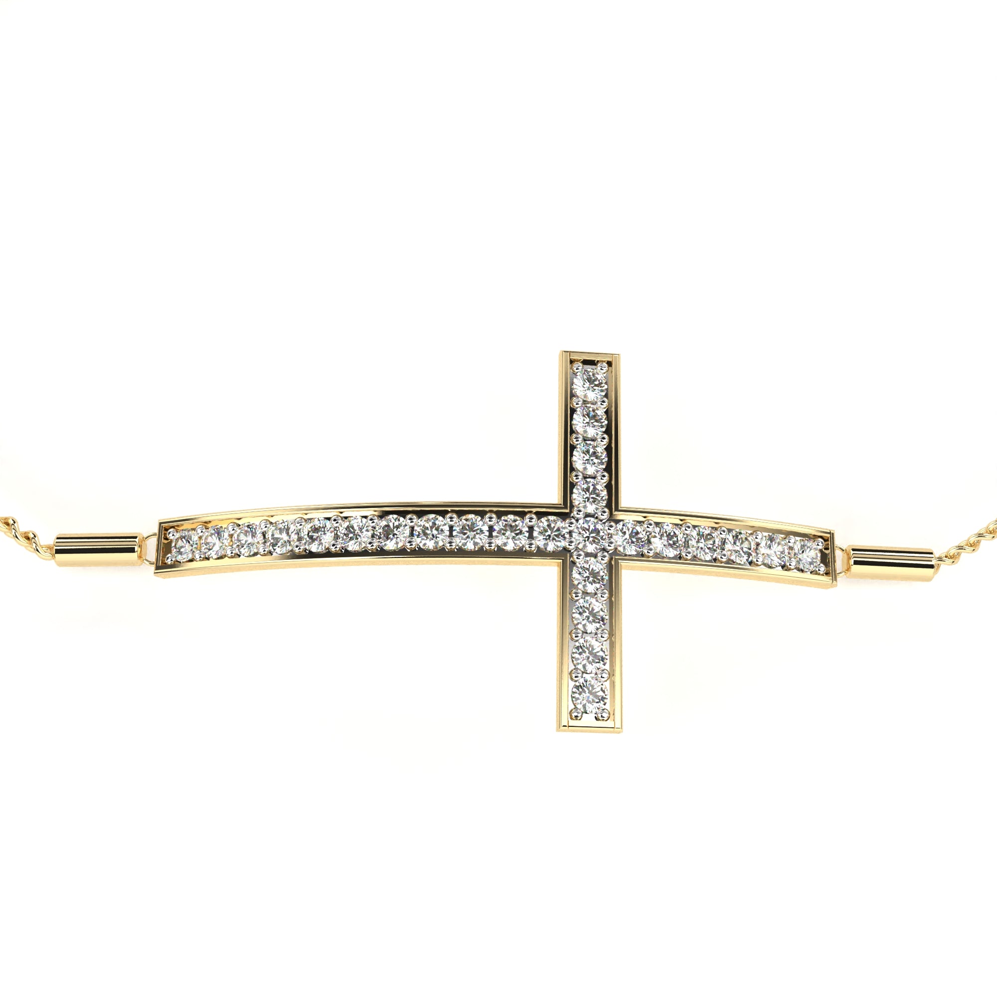 Lab Grown Diamond Cross Bracelet