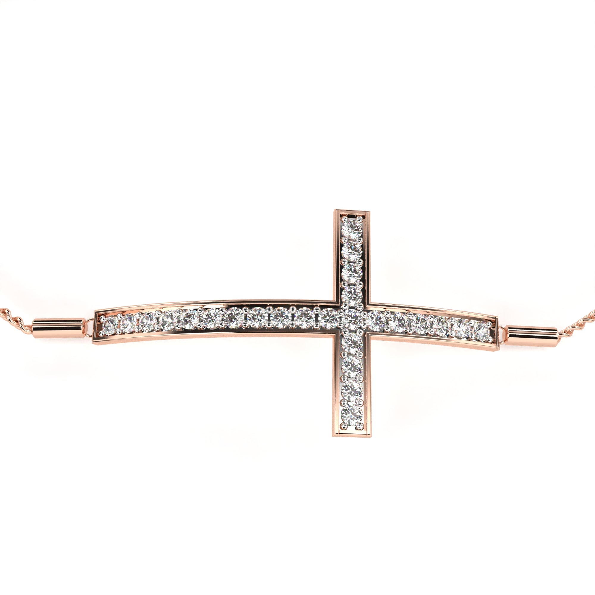 Lab Grown Diamond Cross Bracelet