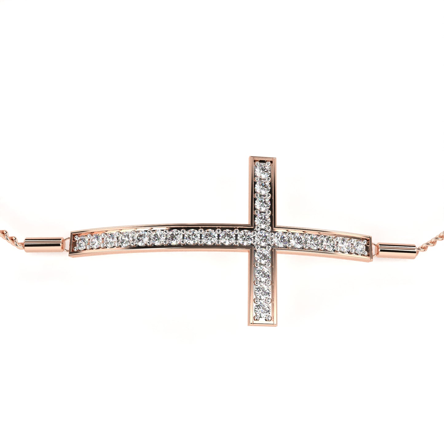 Lab Grown Diamond Cross Bracelet
