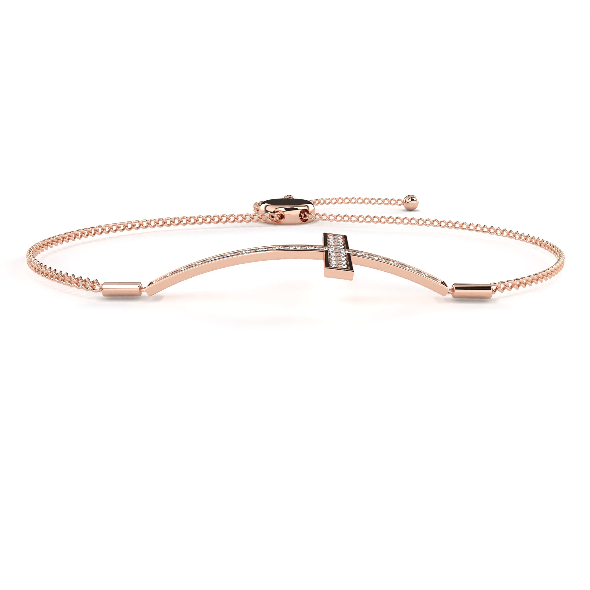 Lab Grown Diamond Cross Bracelet