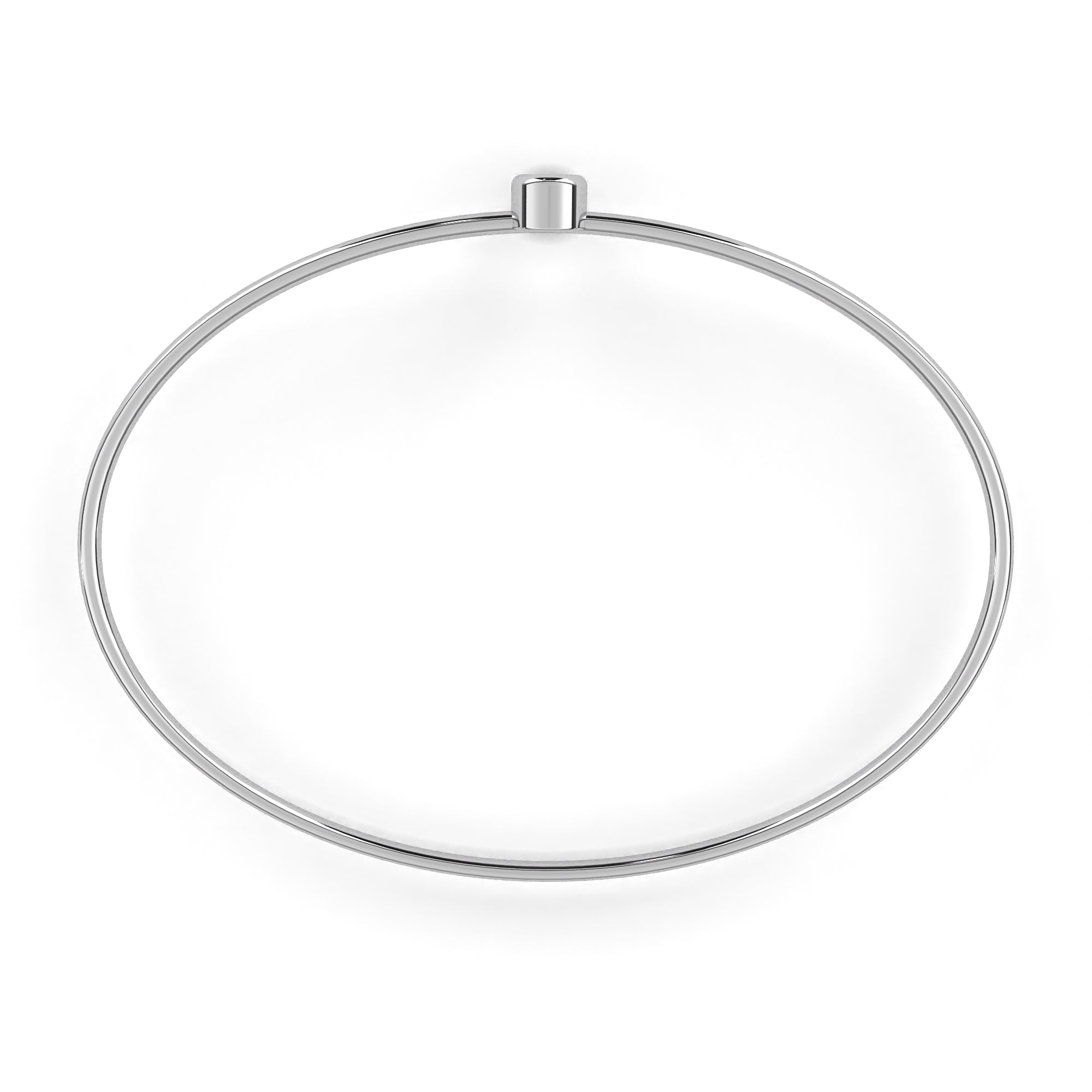 Single Diamond Bezel Cuff Bracelet