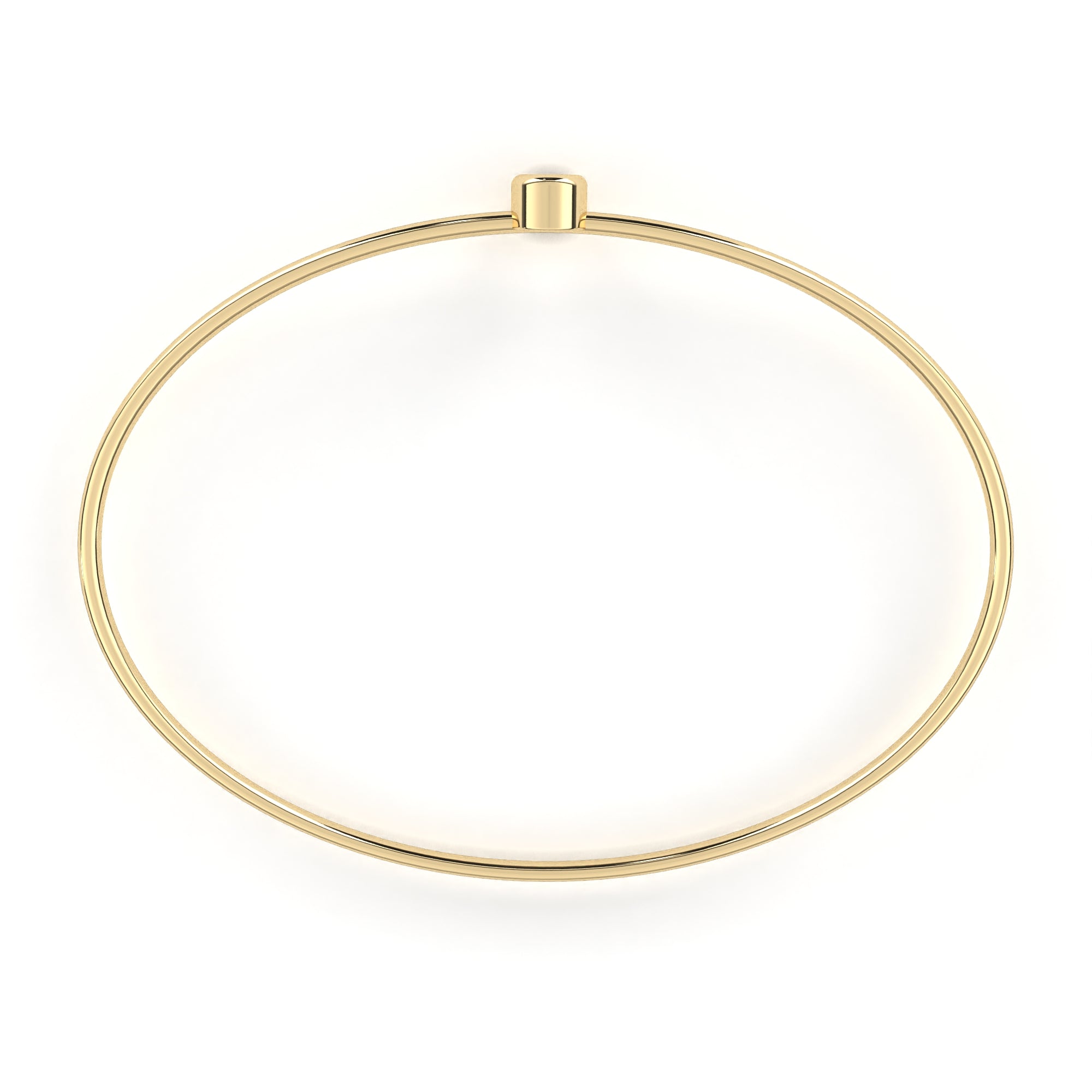 Single Diamond Bezel Cuff Bracelet