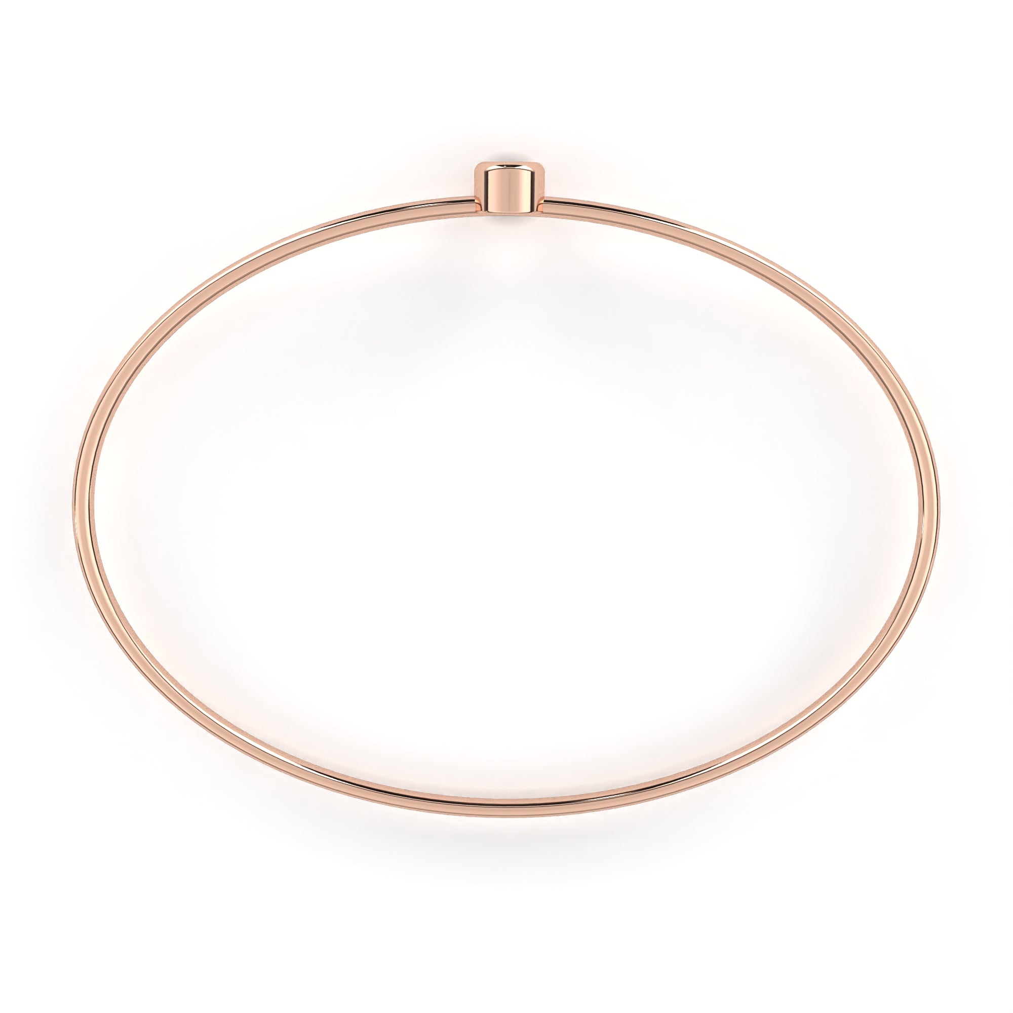 Single Diamond Bezel Cuff Bracelet