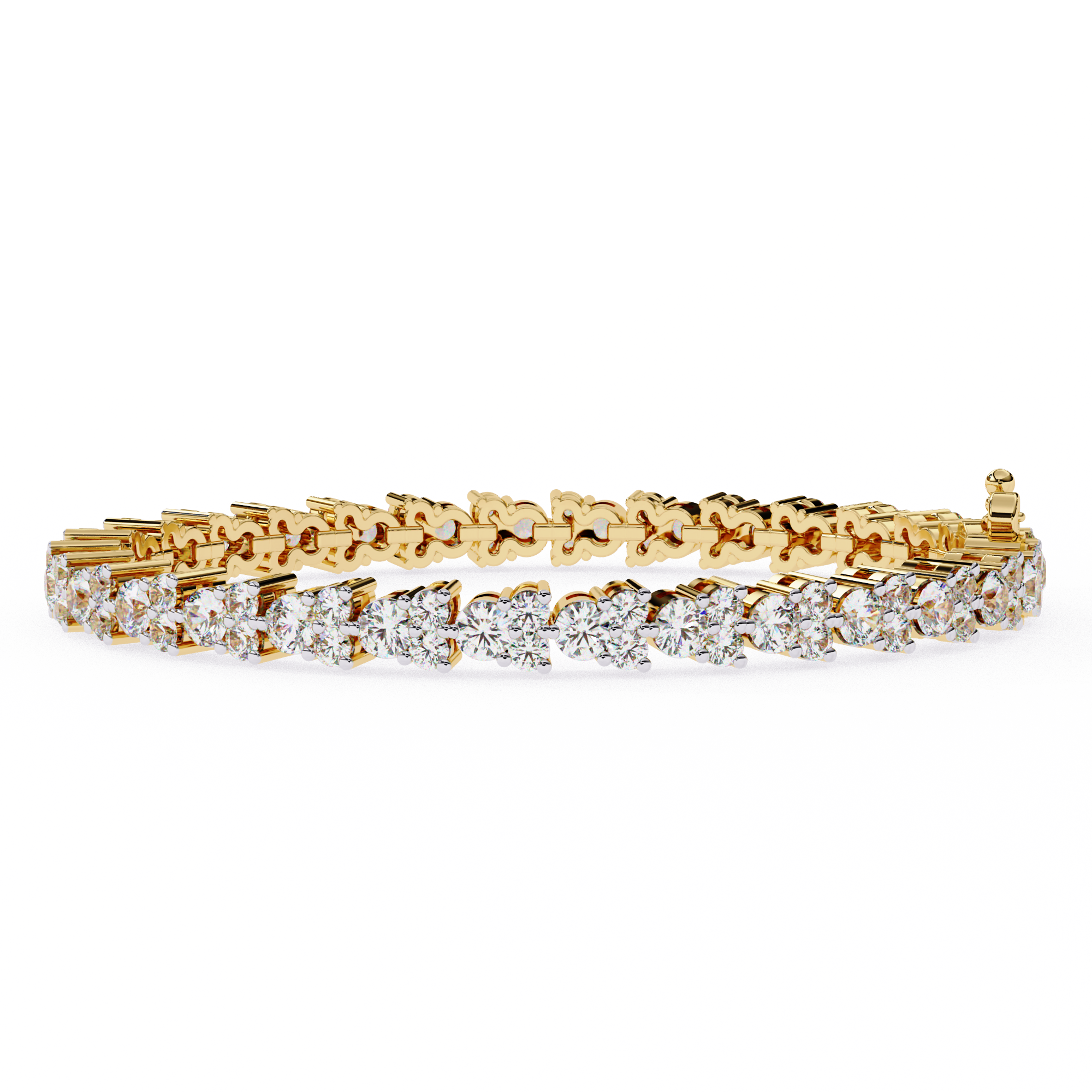 Trio Round Lab Grown Diamonds Bracelet
